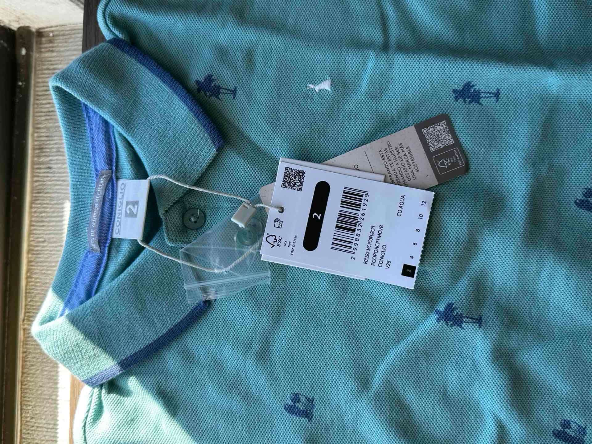 Polera polo celeste - miniatura 2
