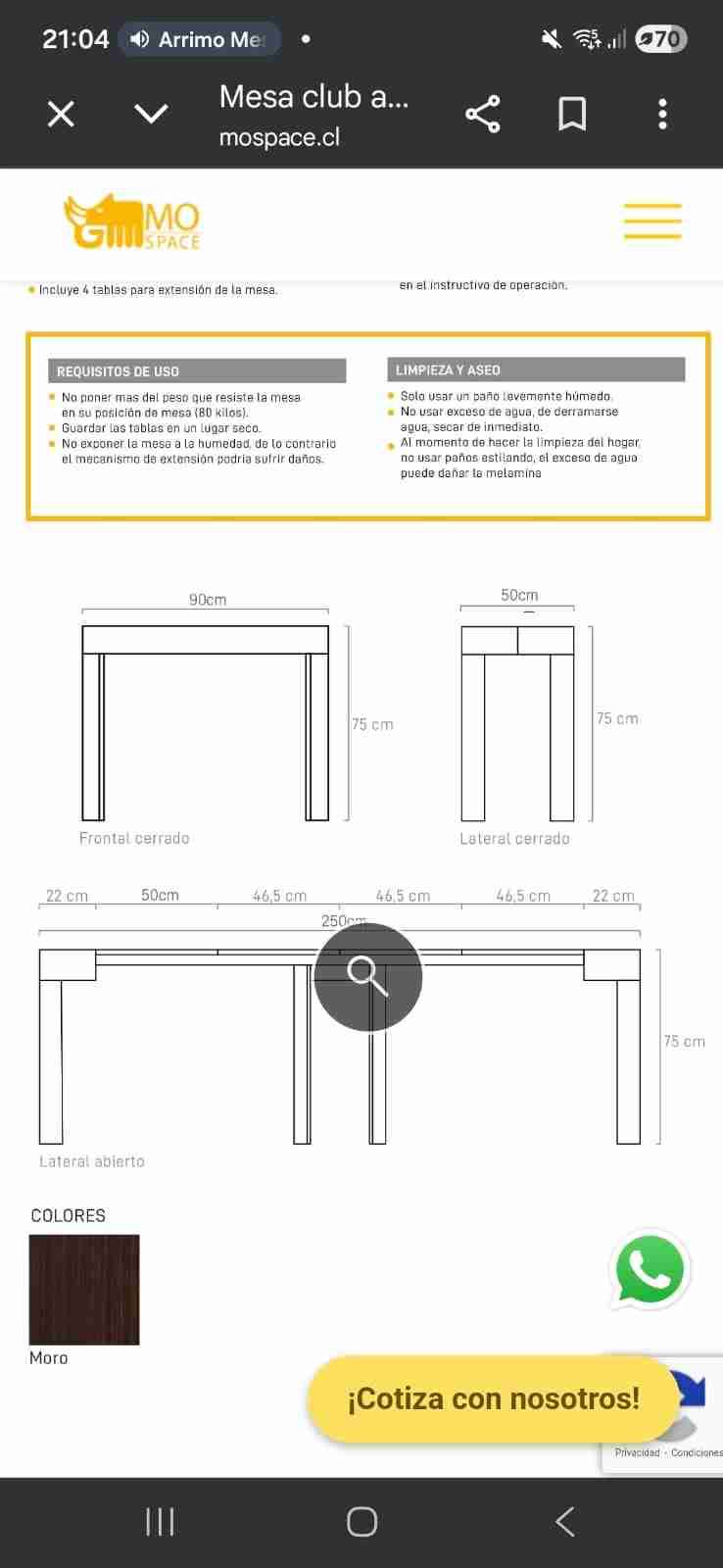 Mesa de comedor estilo moderno - miniatura 4