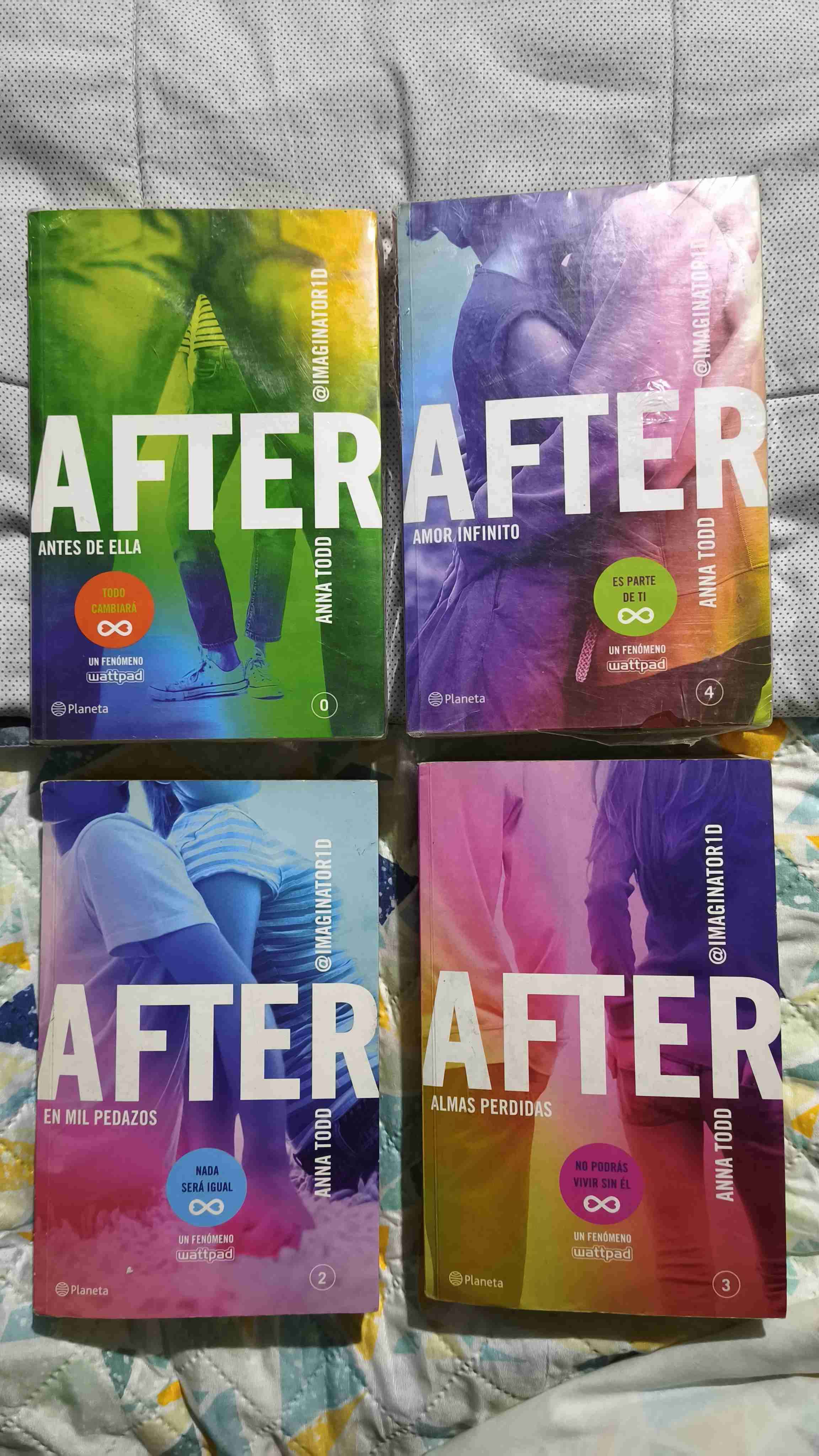 Saga After de Anna Todd – tomos 0, 2, 3 y 4