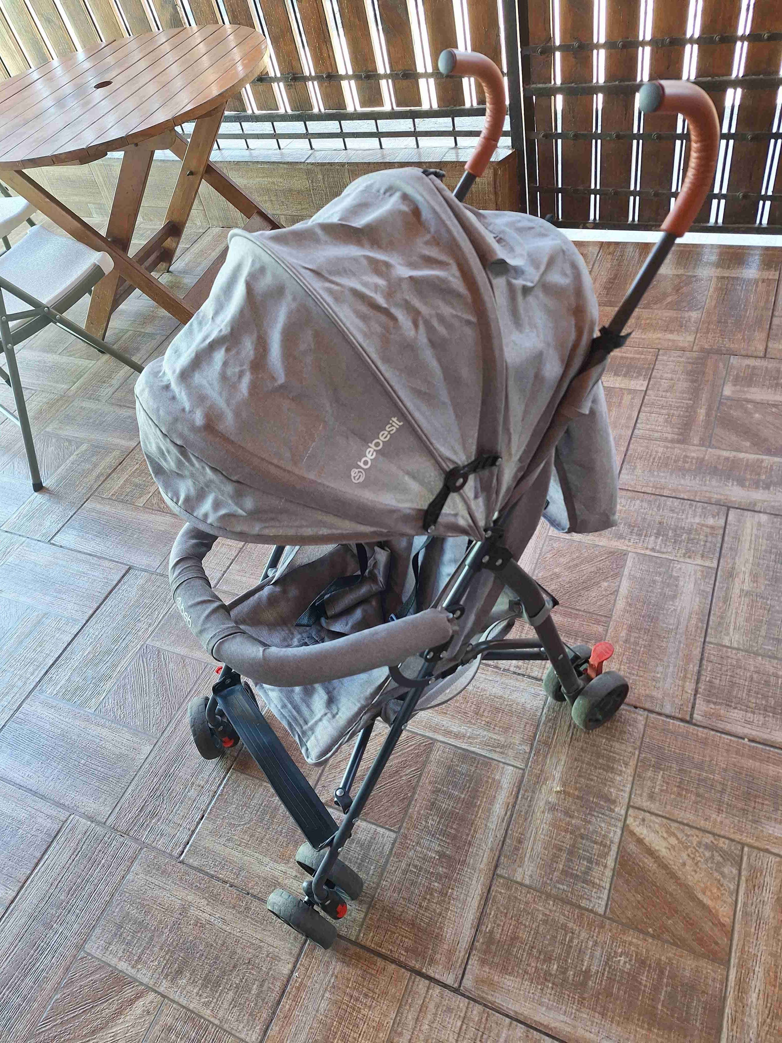 Coche para bebé plegable gris bebesit - miniatura 3