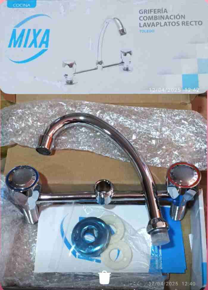 Grifería Mixa lavaplatos recto