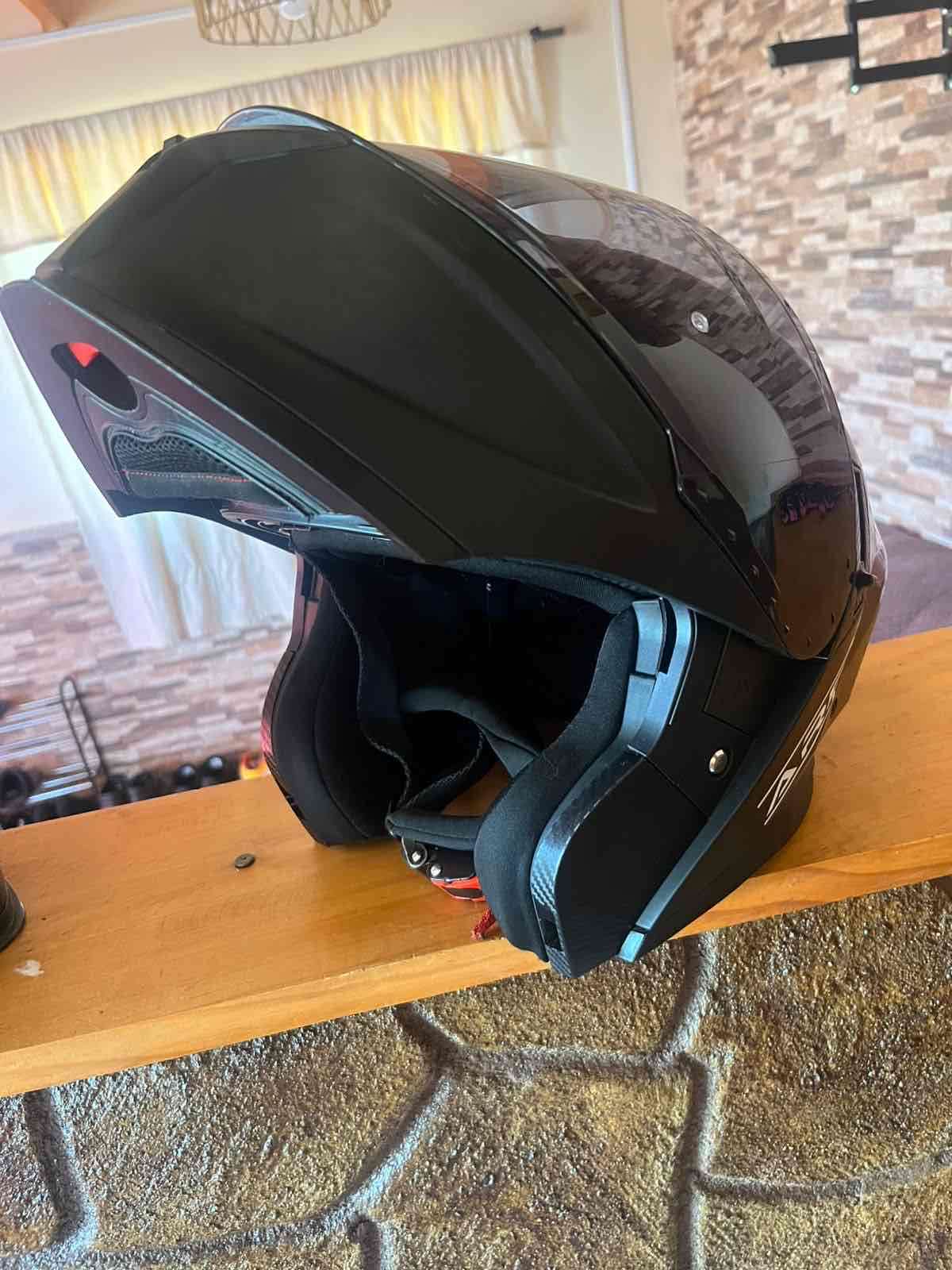 Casco AREX negro para moto - miniatura 4