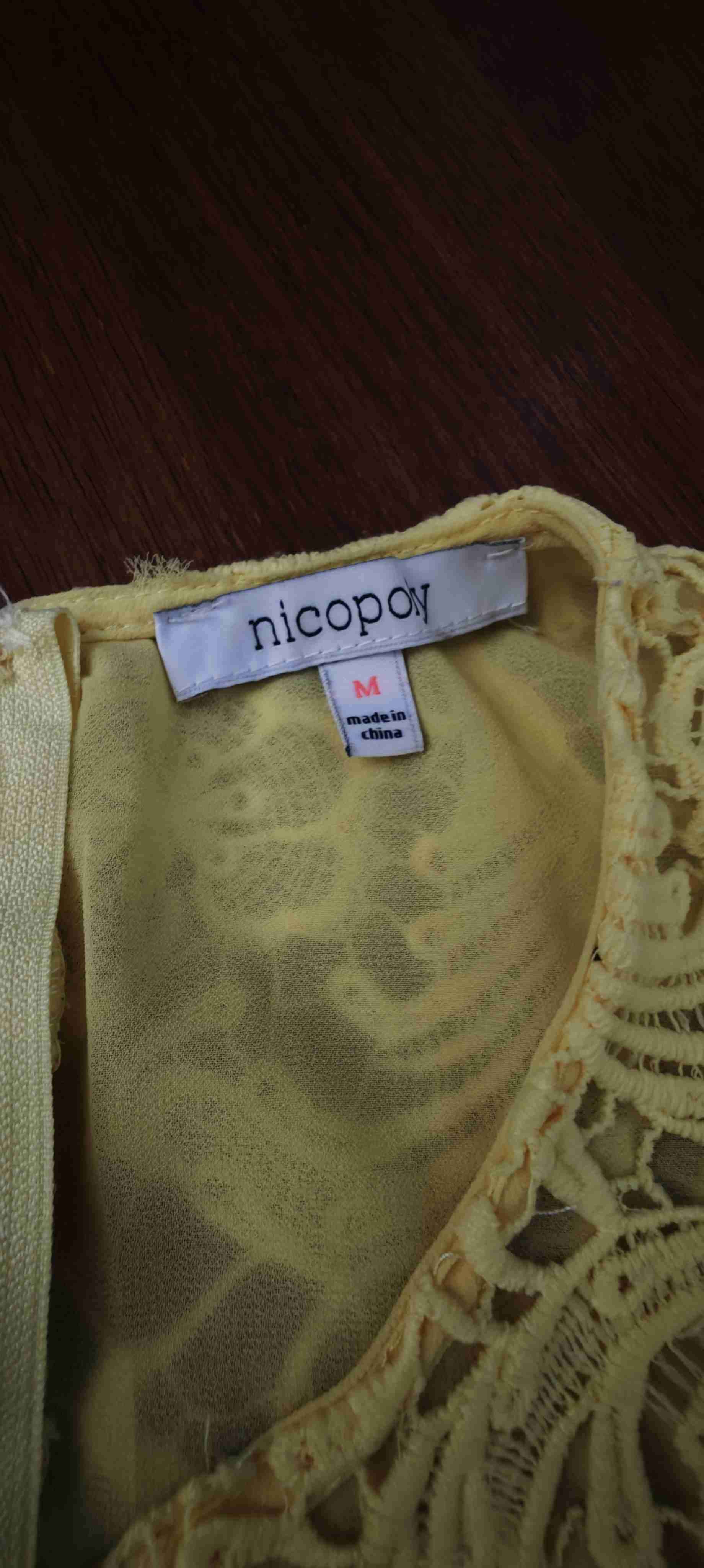 Vestido amarillo encaje floral - miniatura 2