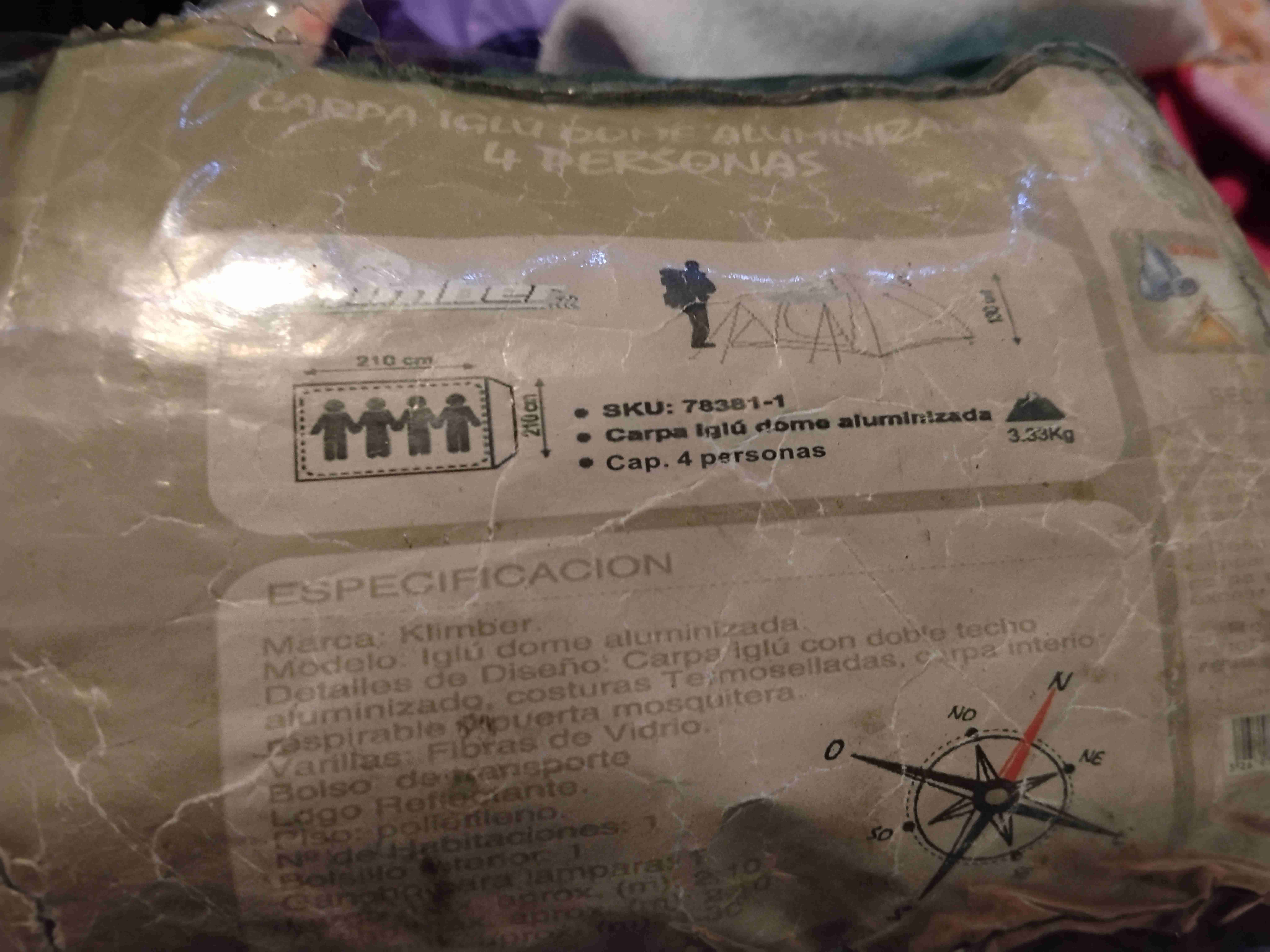 Carpa de camping verde y gris - miniatura 2