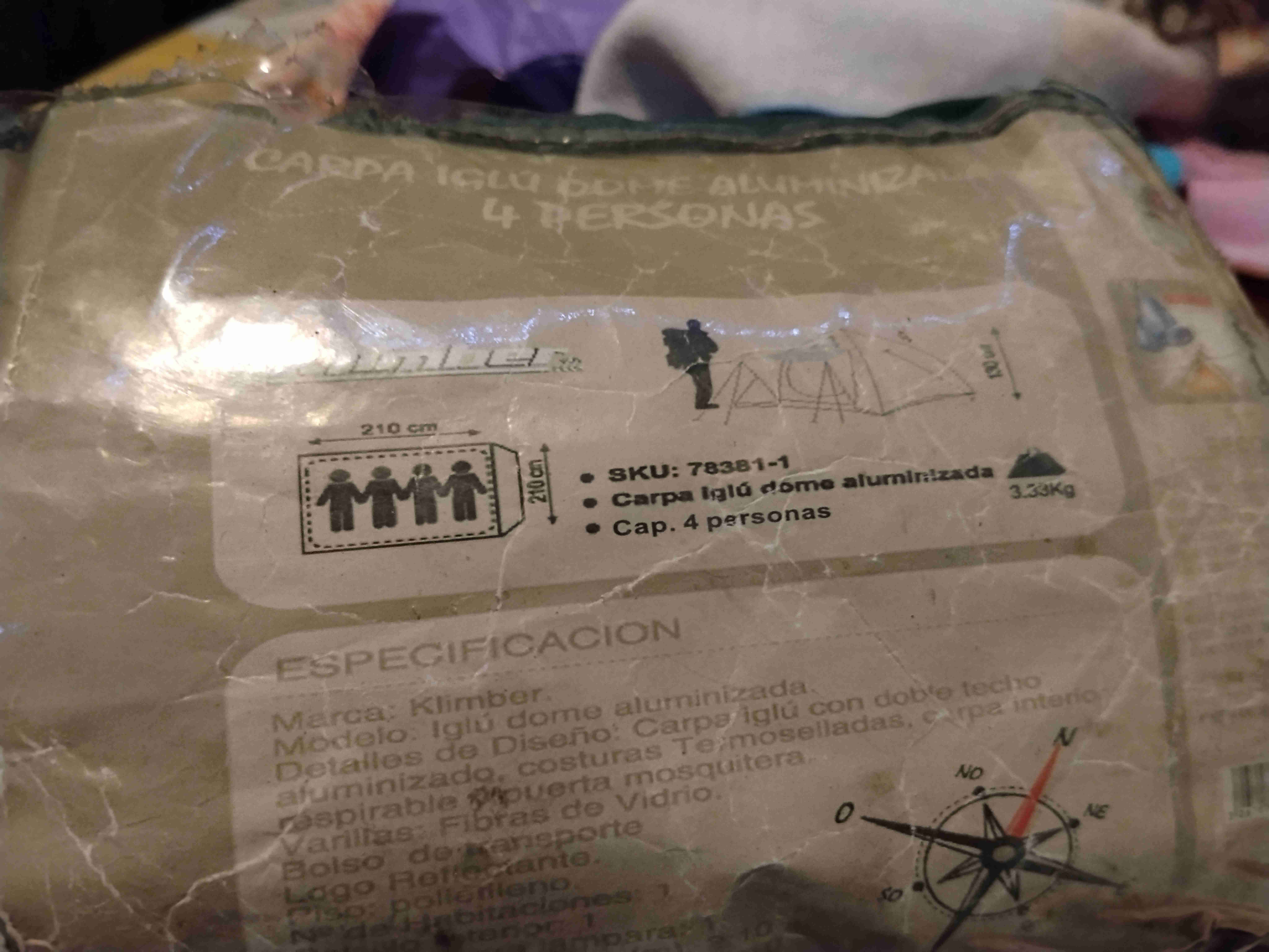 Carpa de camping verde y gris - miniatura 4