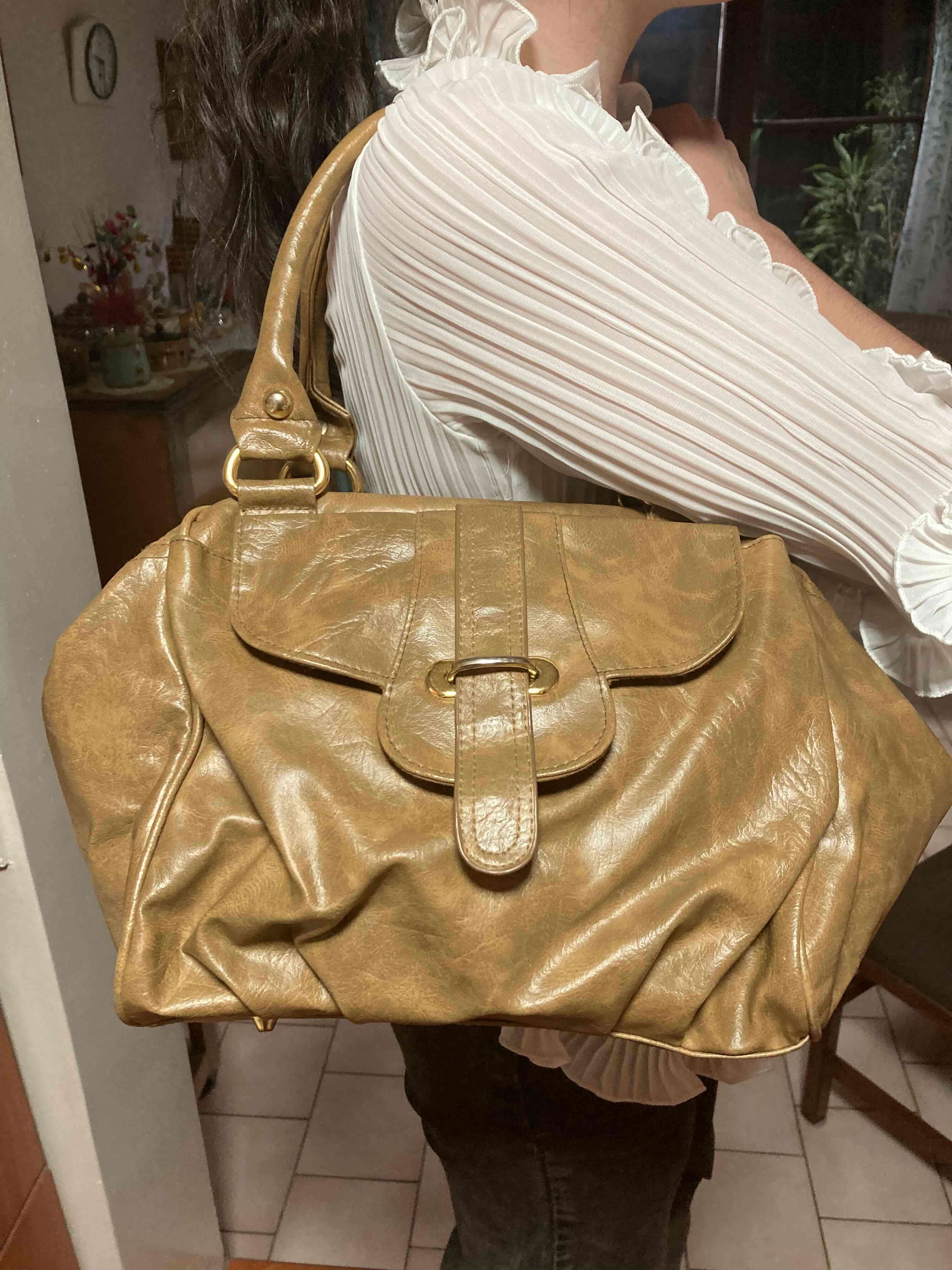 Bolso de cuero marrón Top Shop