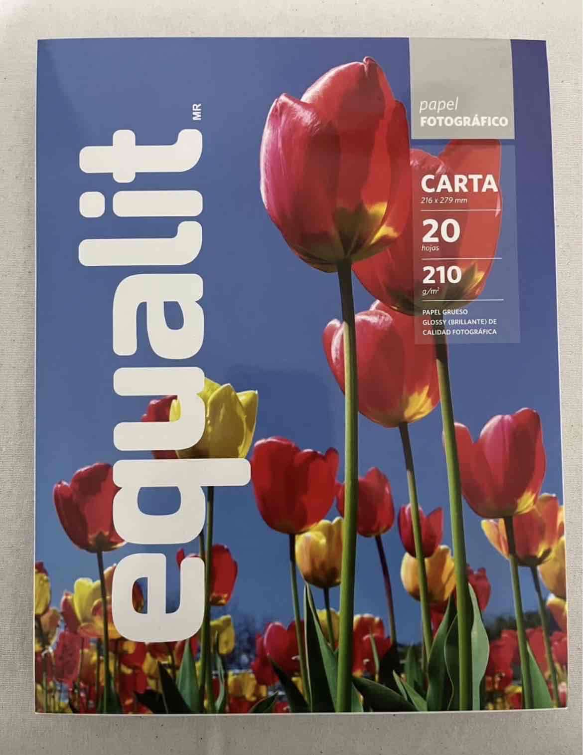 Papel Fotográfico EQUALIT 20 hojas carta brillante