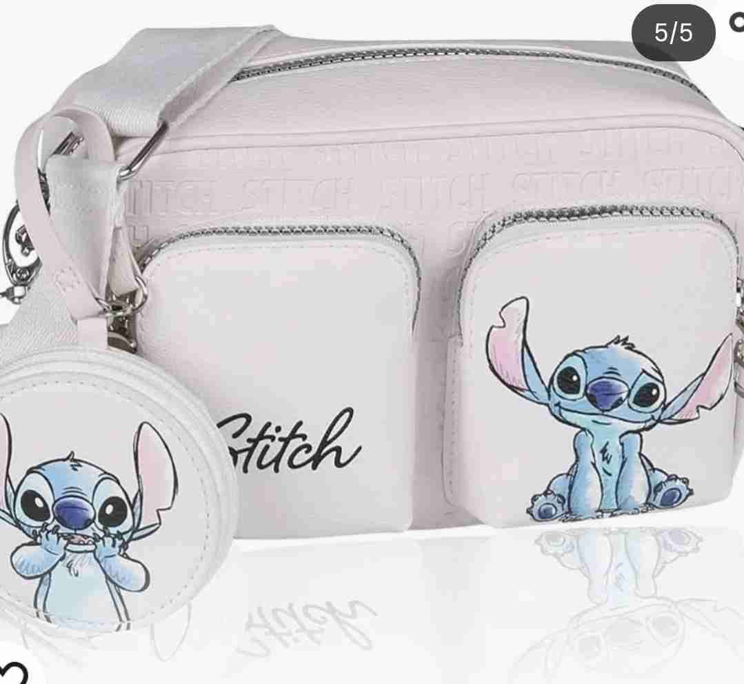 Bolso Stitch blanco y rosa - miniatura 2
