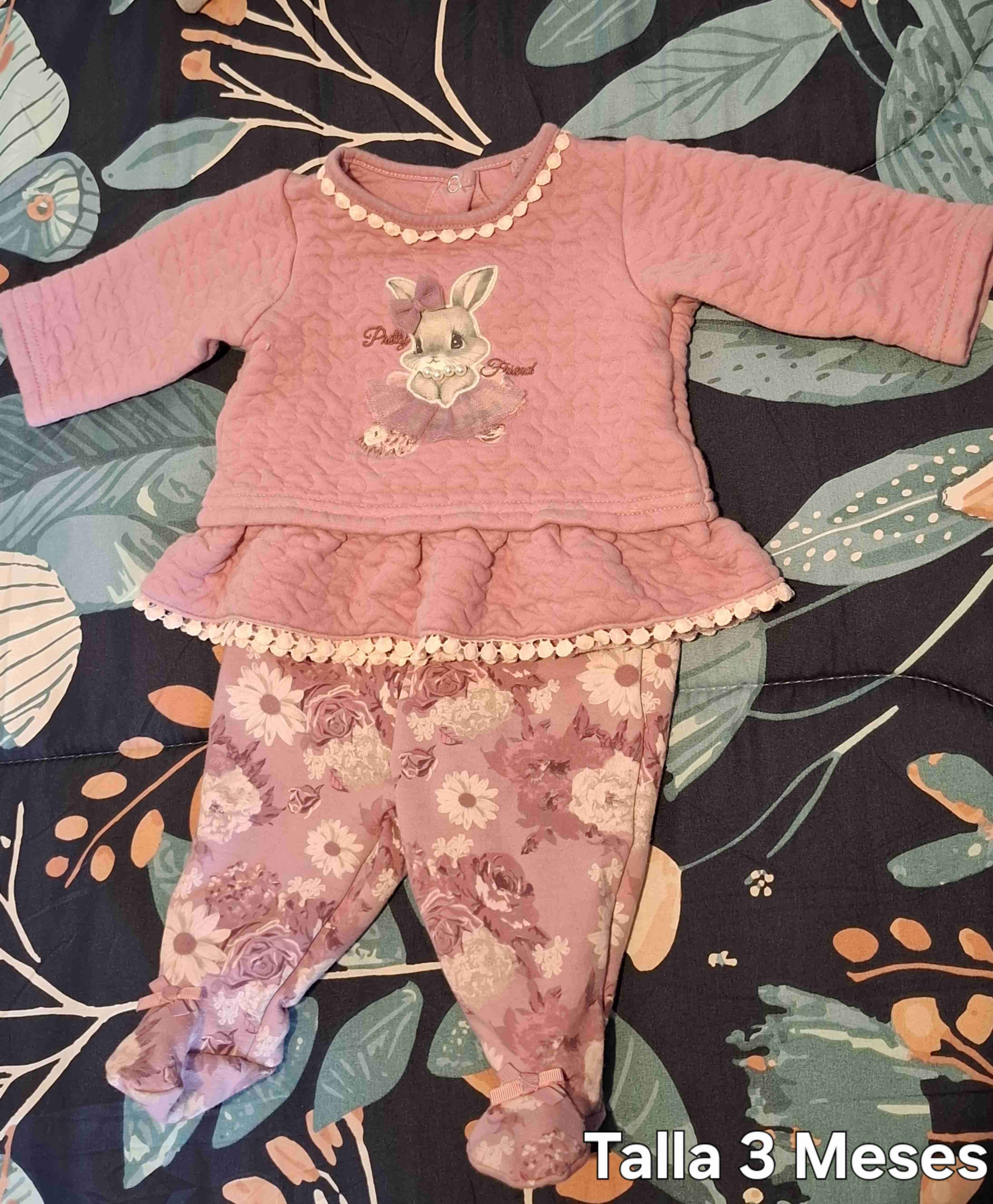 Conjunto bebé rosa 3 meses