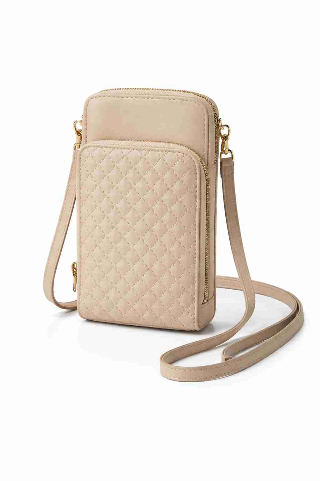 Bolso cruzado beige con diseño - miniatura 3