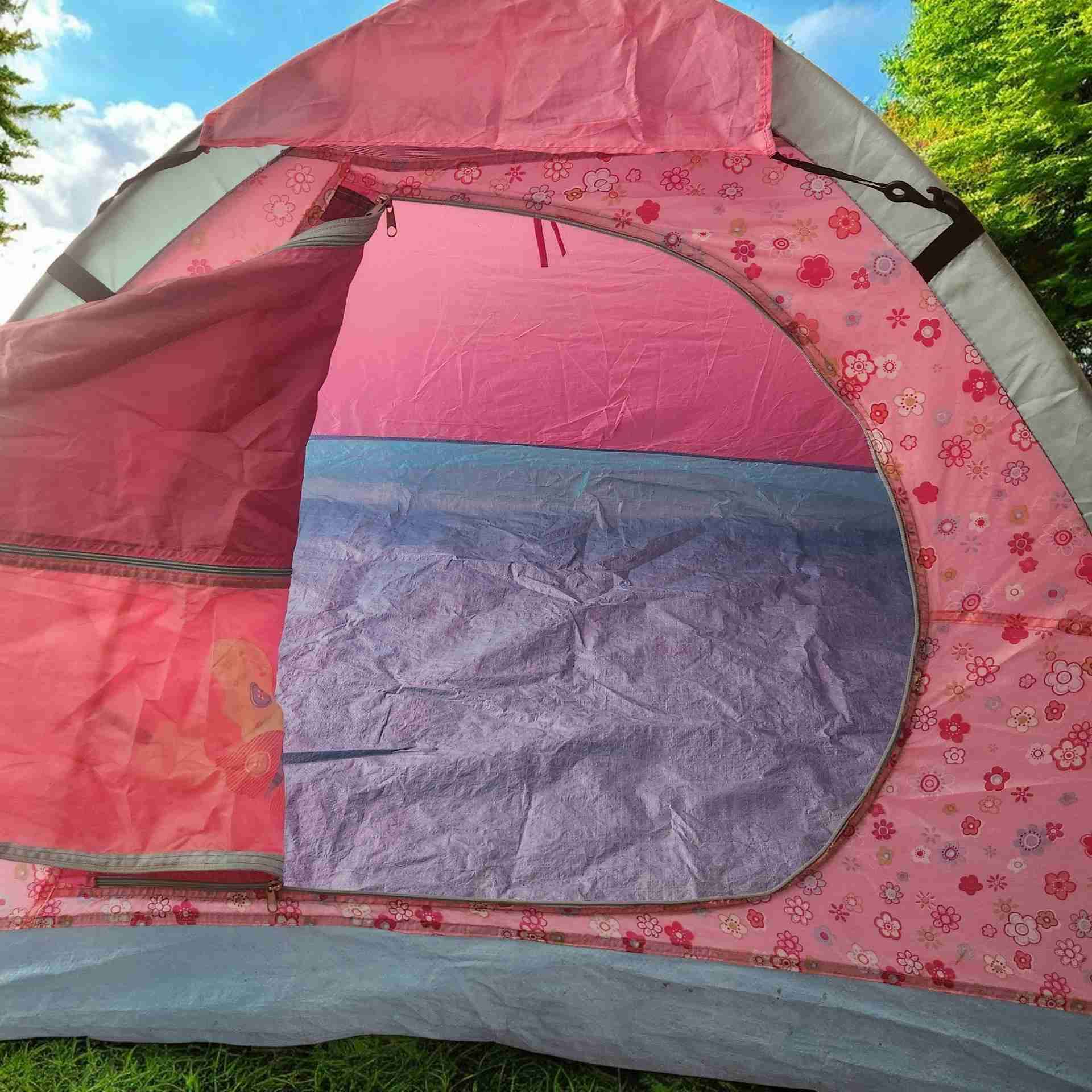 Carpa infantil rosa con mariposas - miniatura 2