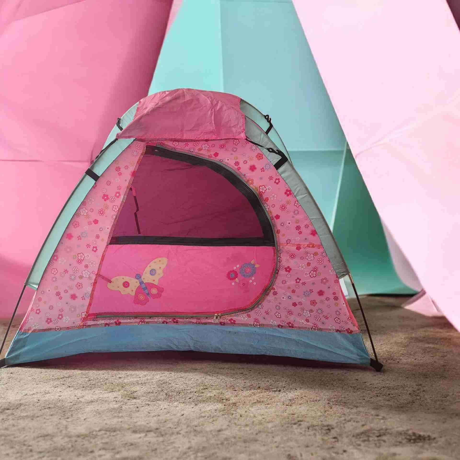 Carpa infantil rosa con mariposas - miniatura 6
