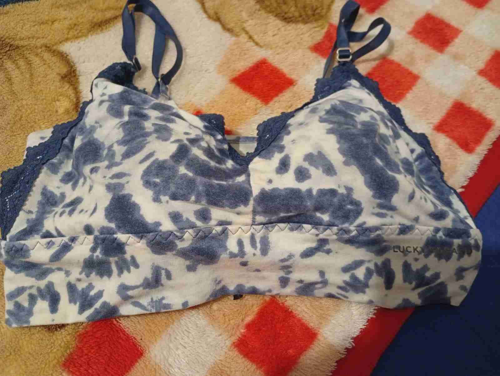 Bralette estampado azul y blanco