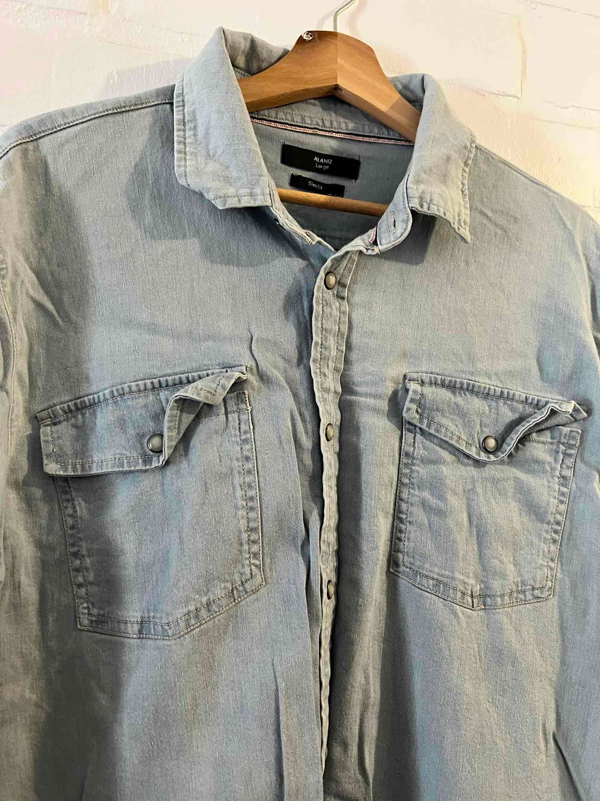 Camisa de mezclilla azul Alaniz - miniatura 2