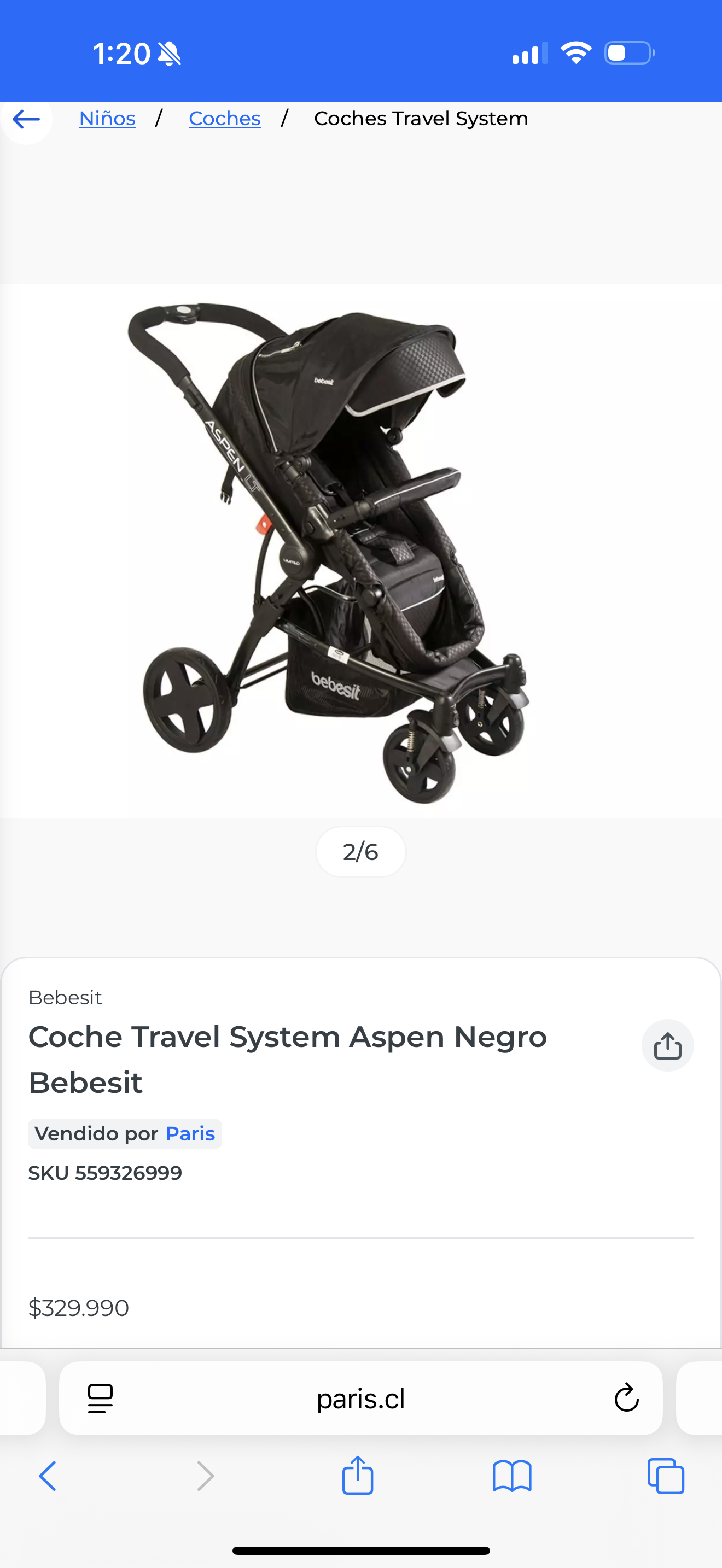 Coche de bebé Bebesit Aspen LT - miniatura 6