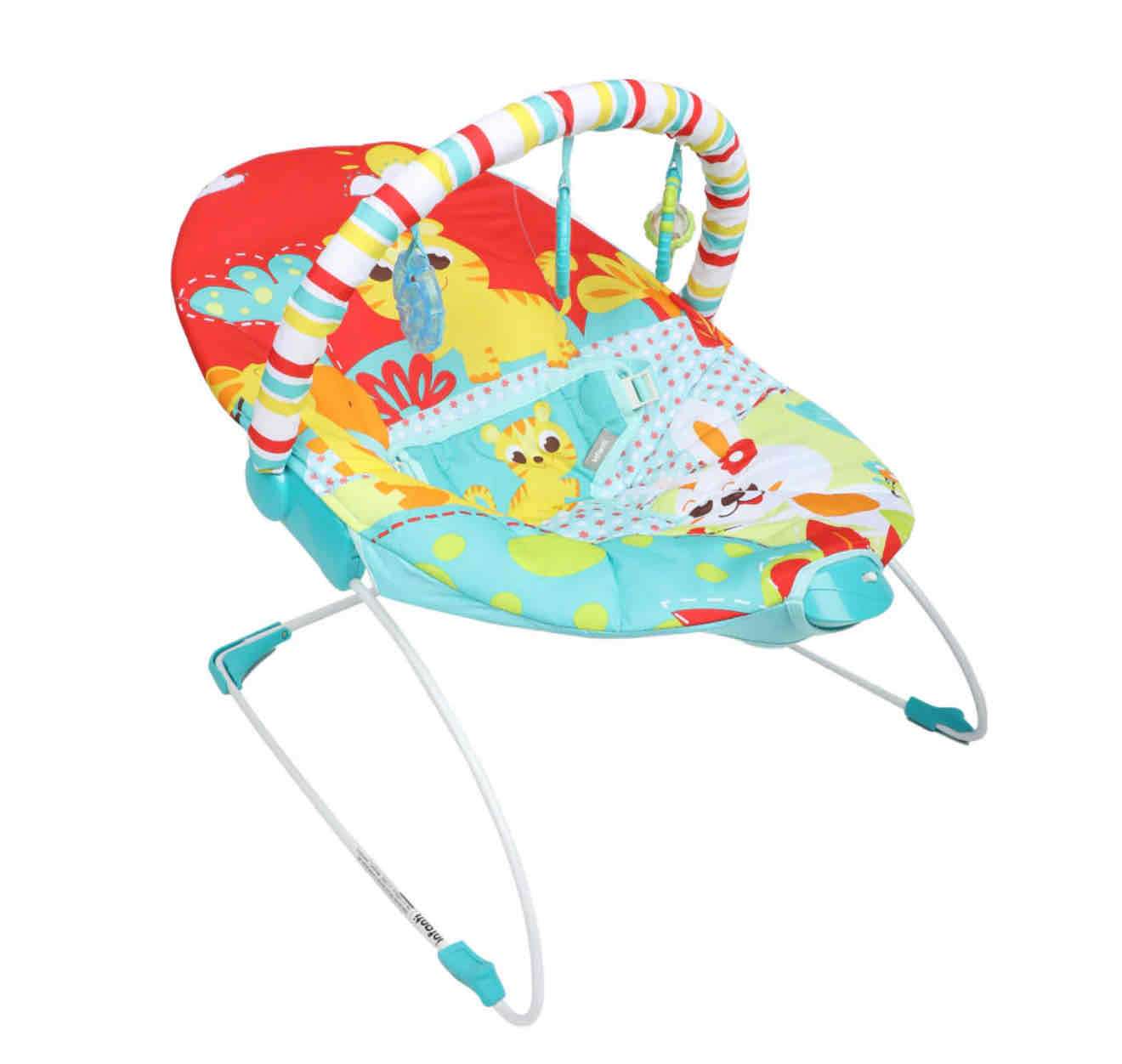 Silla mecedora para bebé colorida