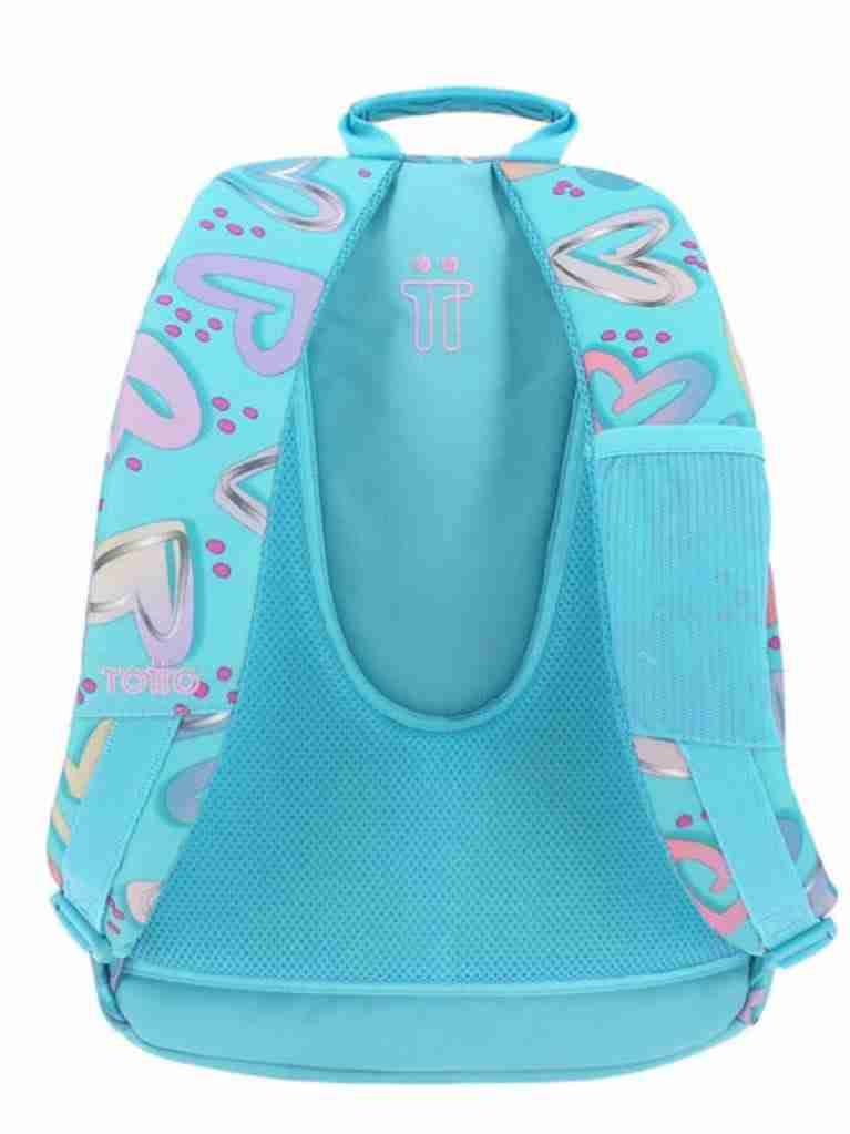 Mochila Totto corazones azul - miniatura 2