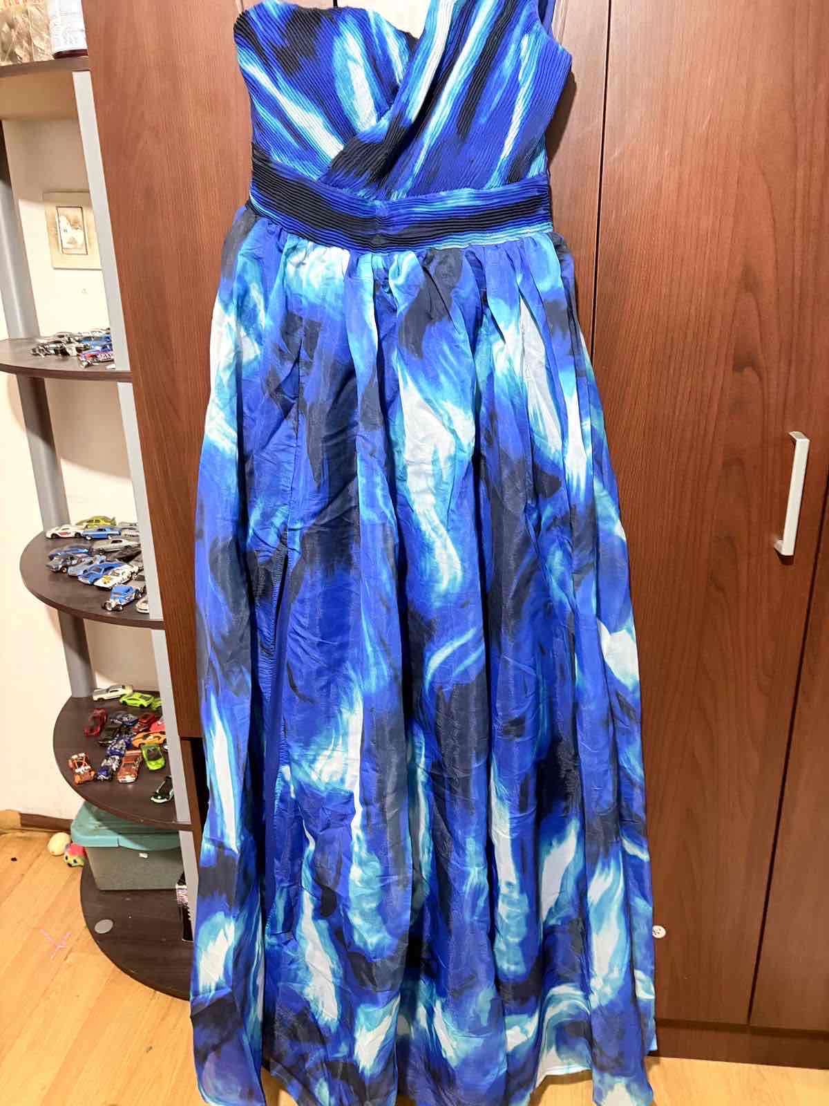 Vestido largo azul degradado - miniatura 3