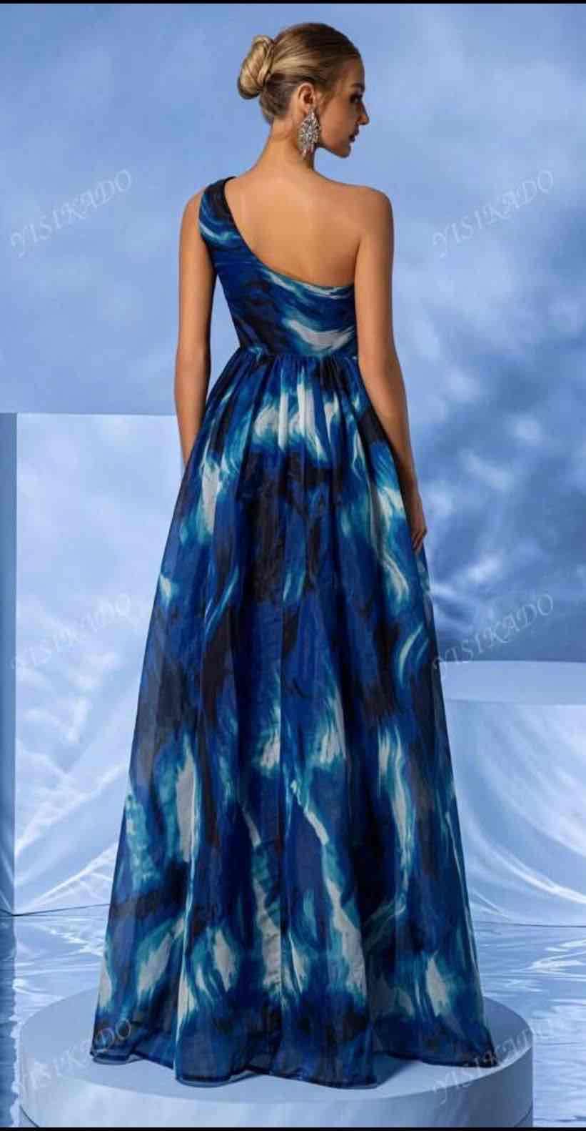 Vestido largo azul degradado - miniatura 4