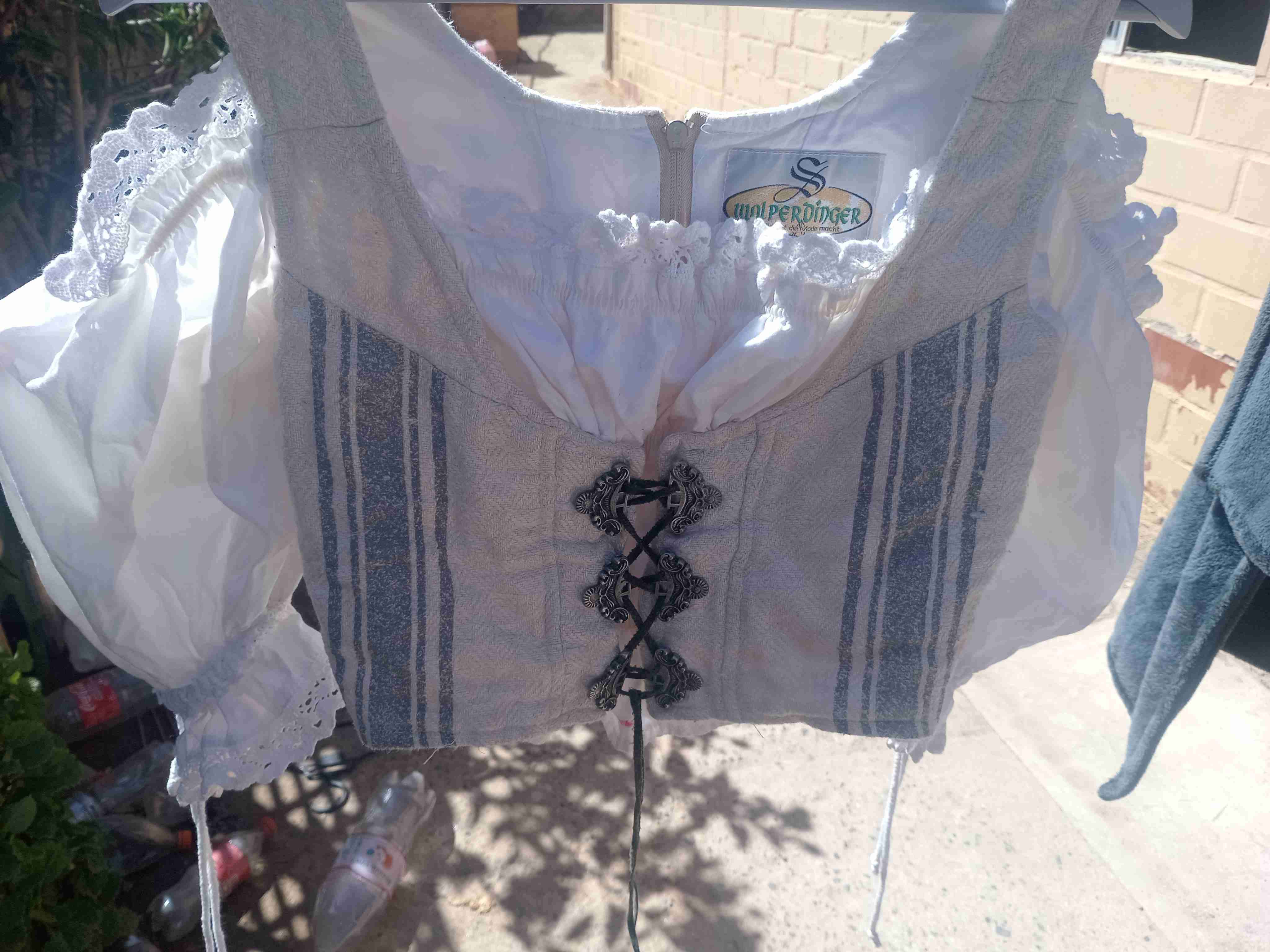 Corset de lino con encaje - miniatura 2