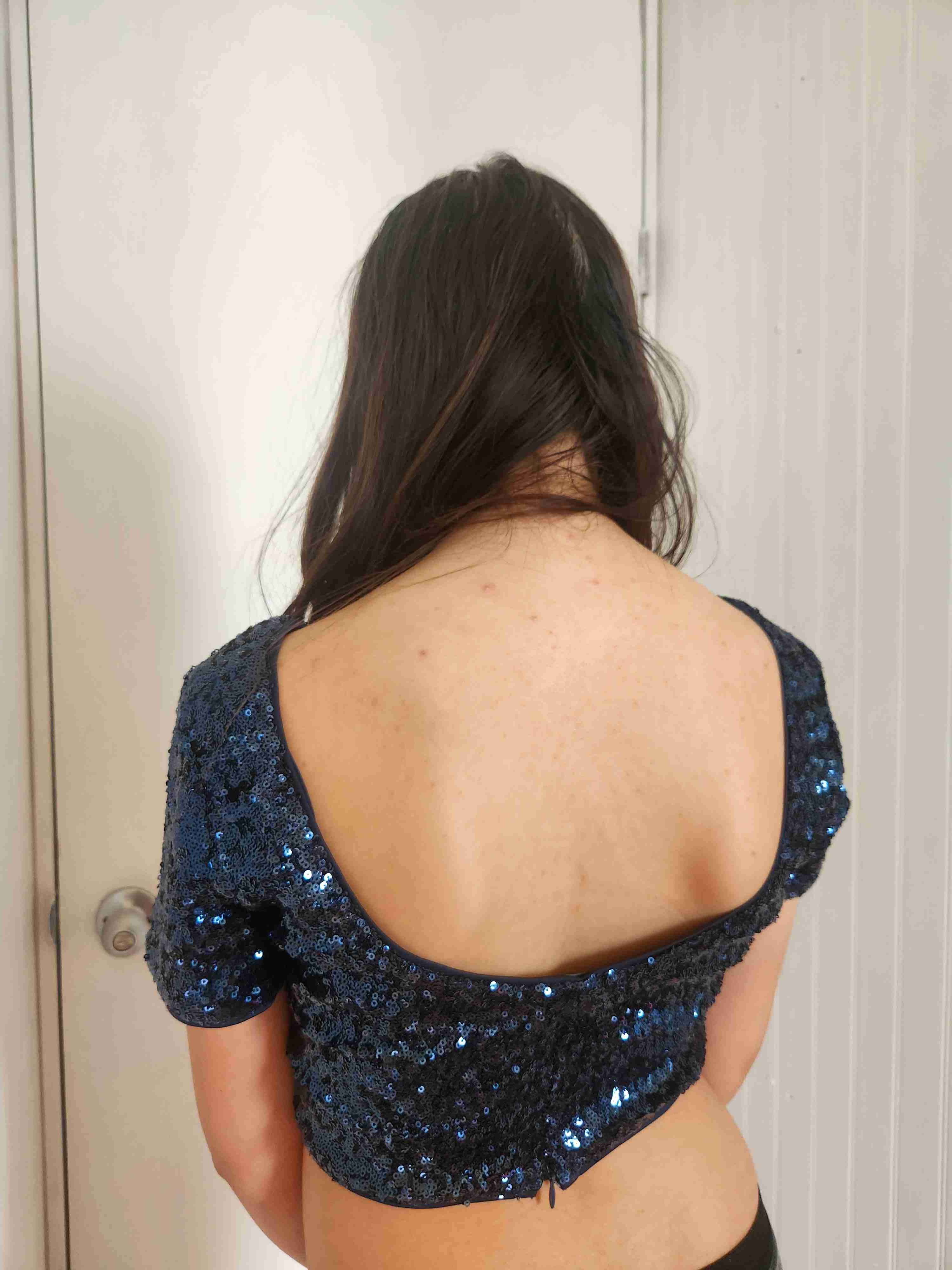 Polera lentejuelas azul Forever 21 - miniatura 3