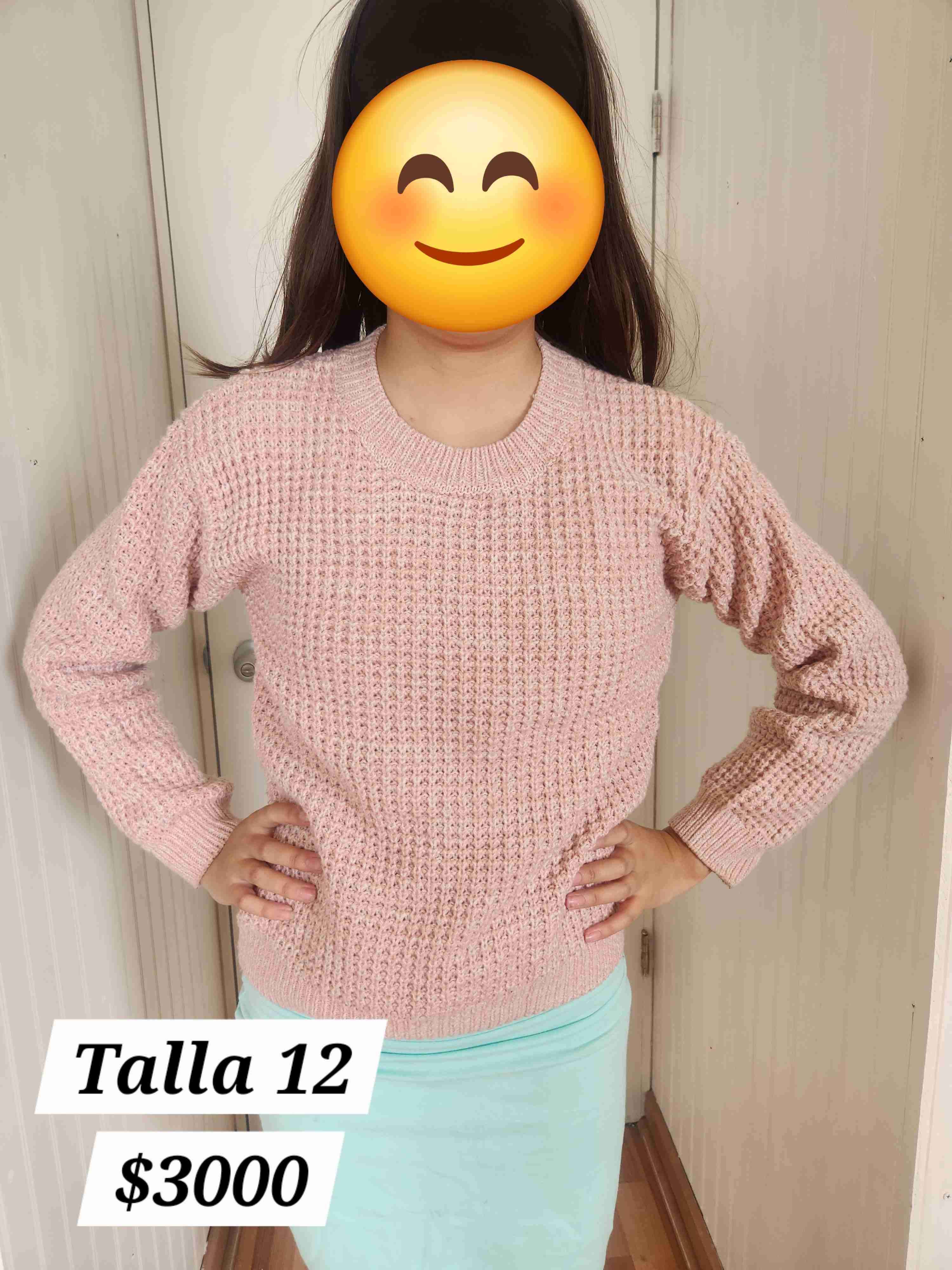 Suéter rosado tejido para mujer - miniatura 1