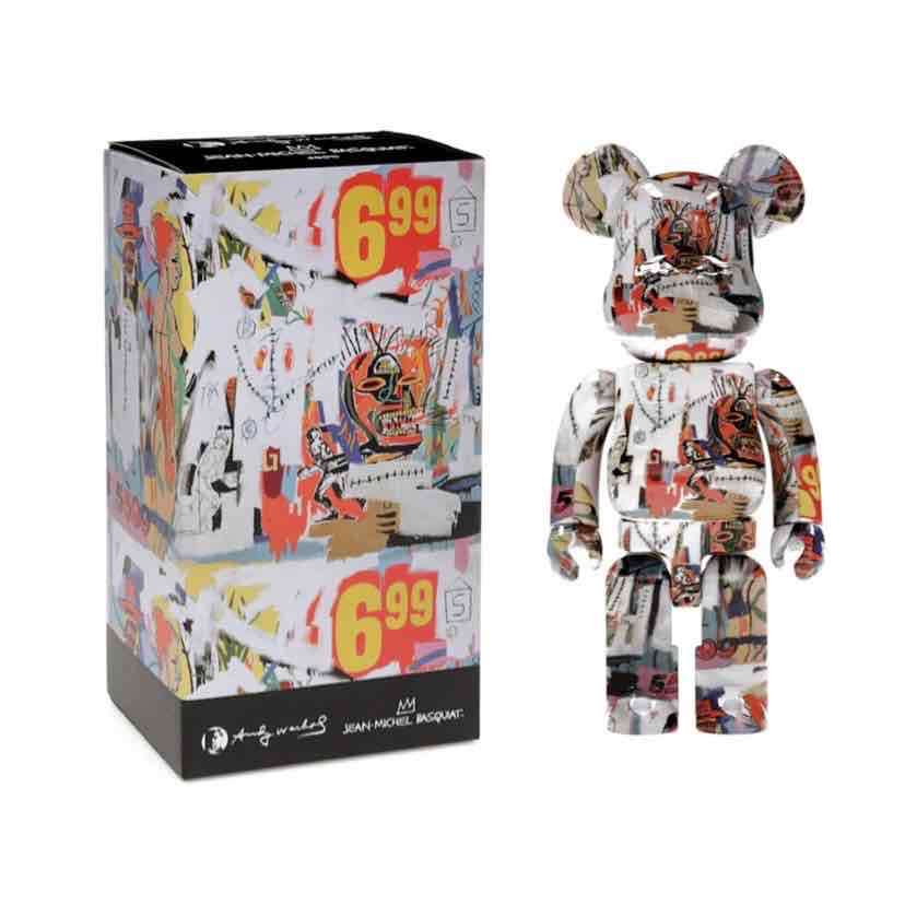 Figura Bearbrick edición Warhol/Basquiat
