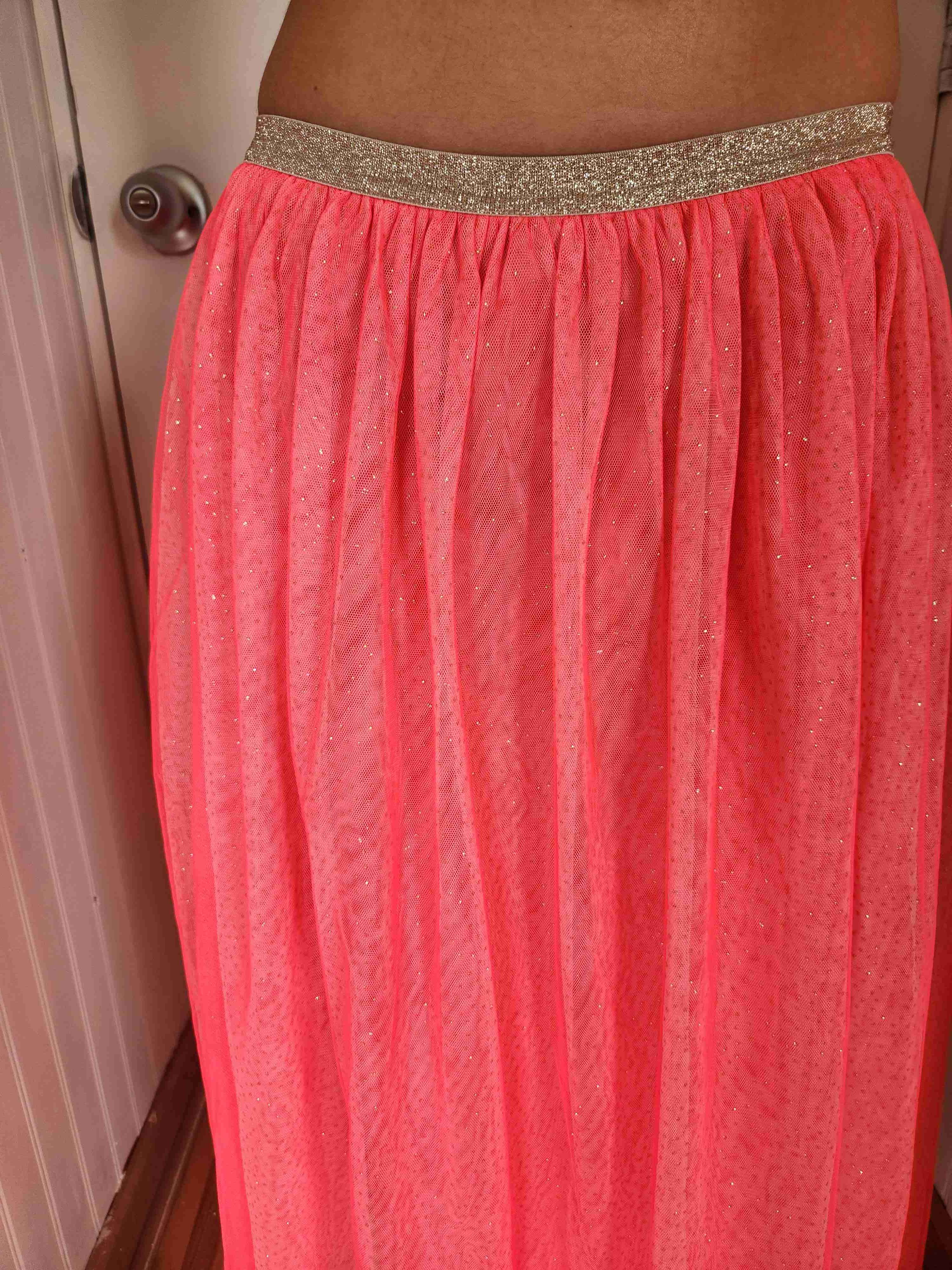 Falda tutú rosada con brillo - miniatura 2