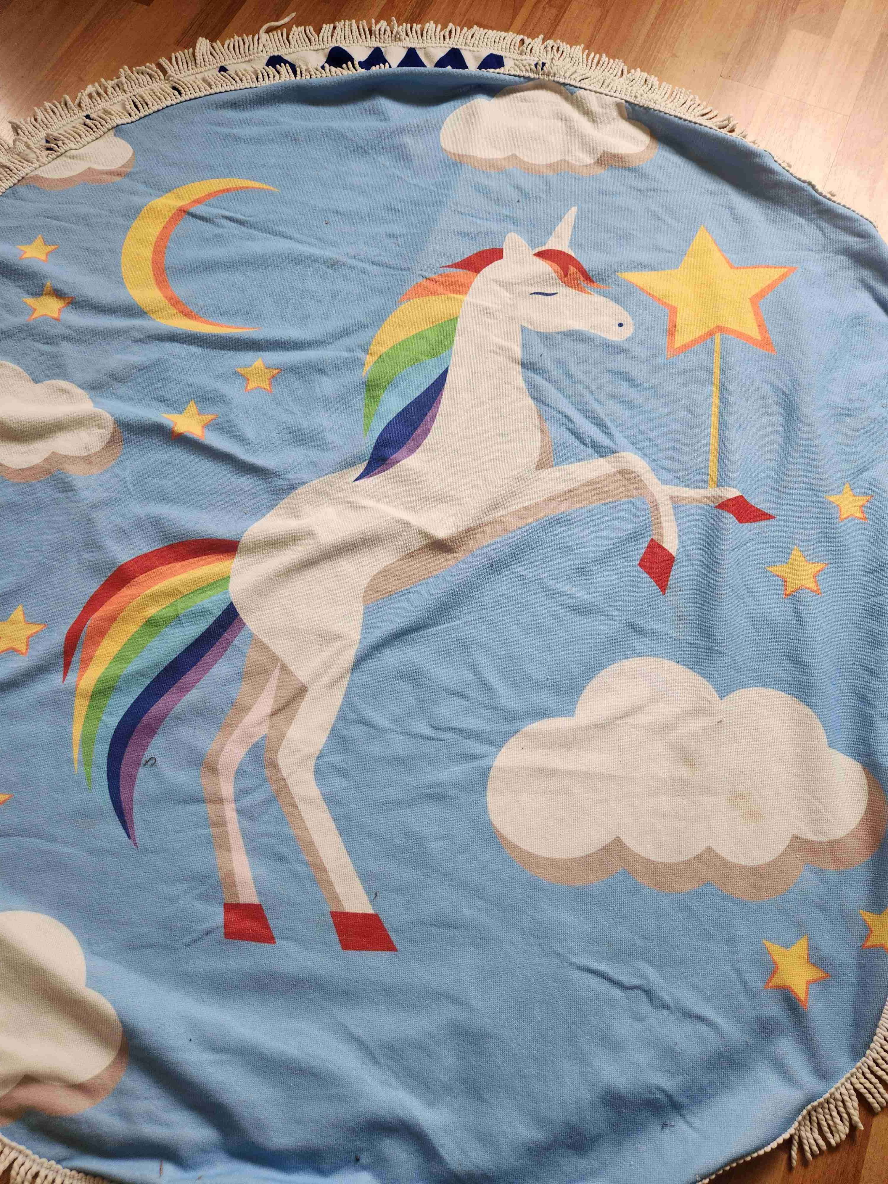 Toalla redonda unicornio y estrellas - miniatura 2