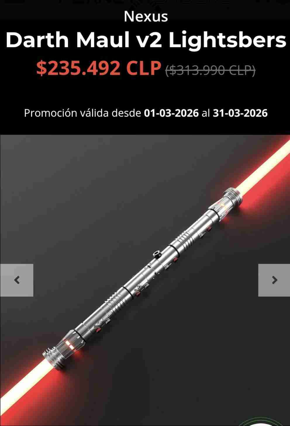 Sable de luz Darth Maul v2 Nexus