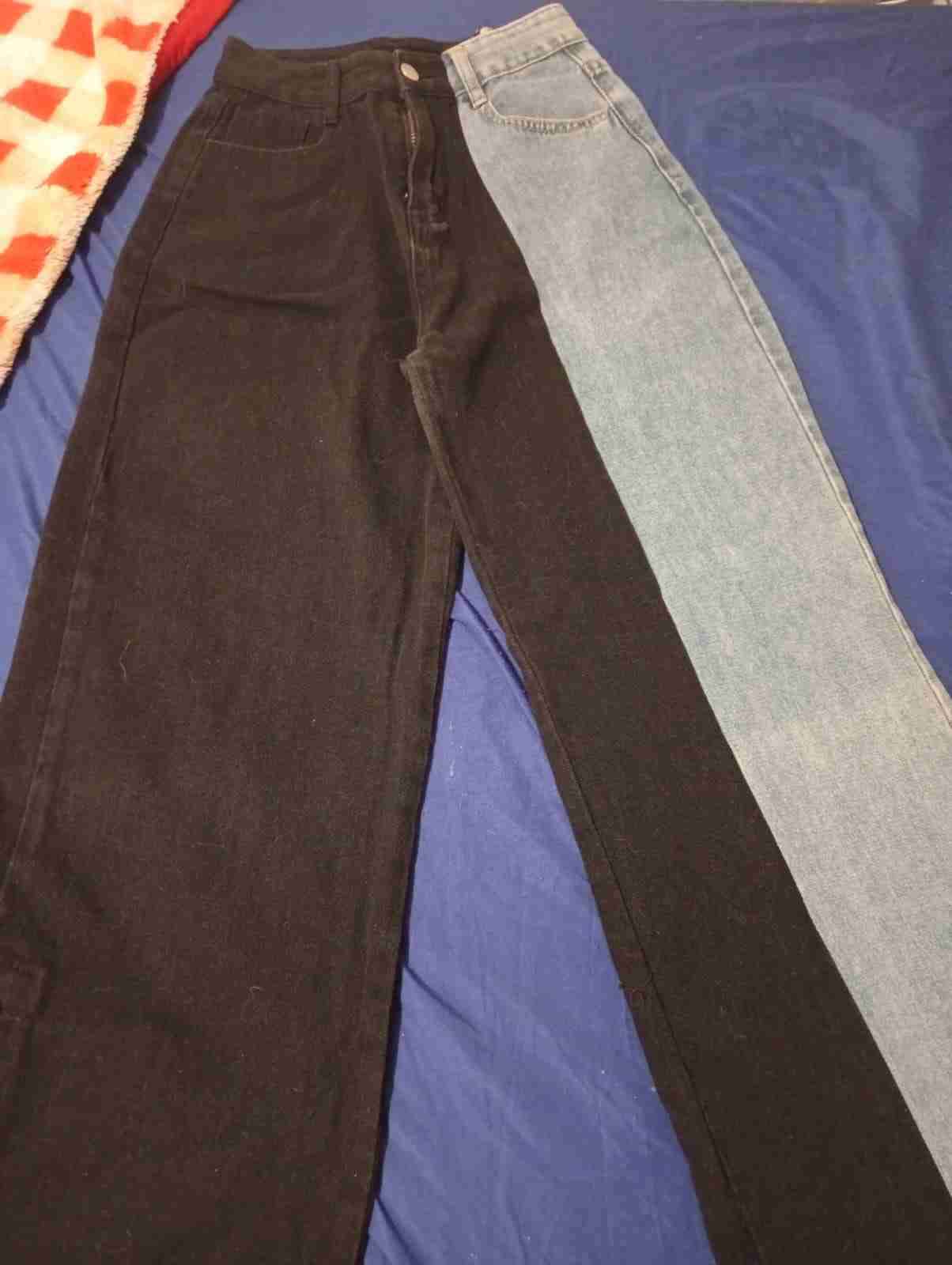 Pantalones de jeans bicolor - miniatura 2