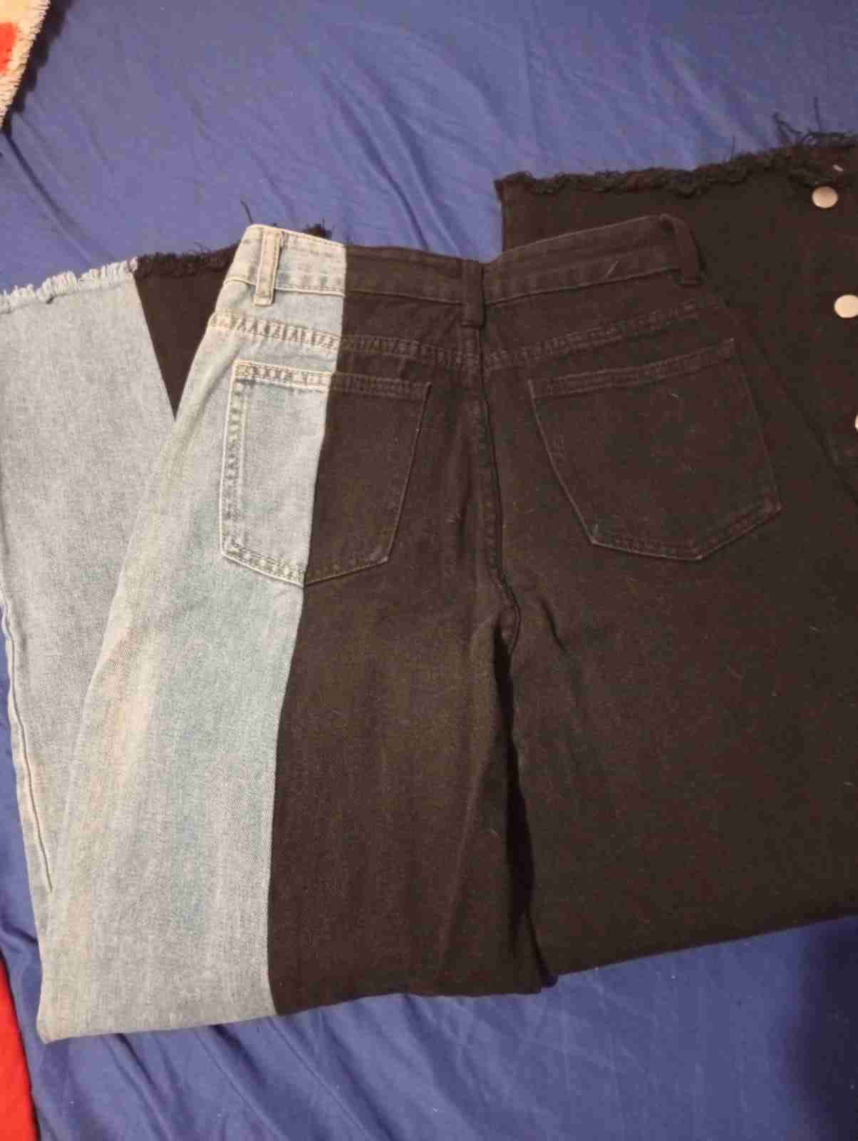 Pantalones de jeans bicolor - miniatura 3