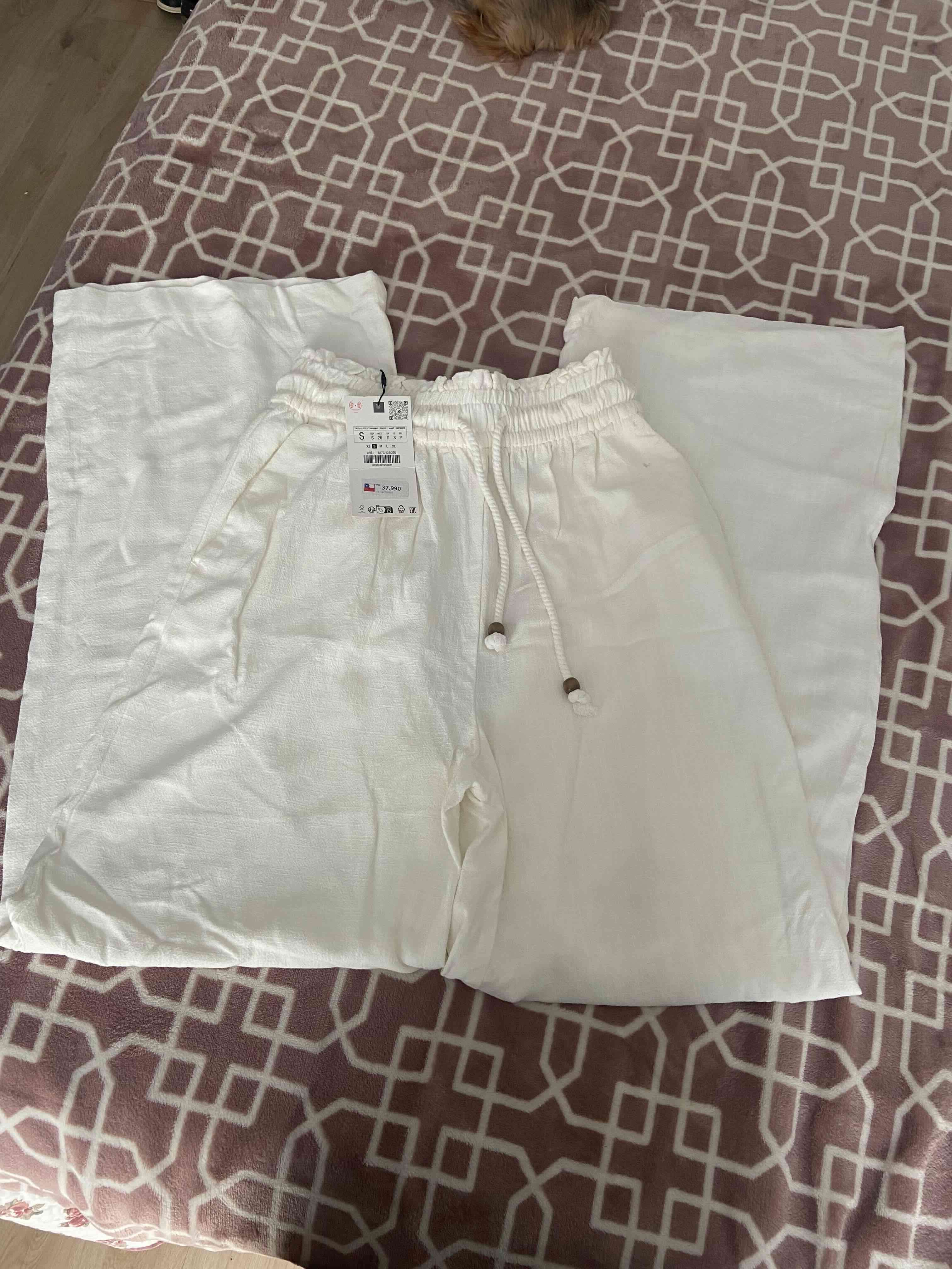 Pantalones de lino blanco nuevos