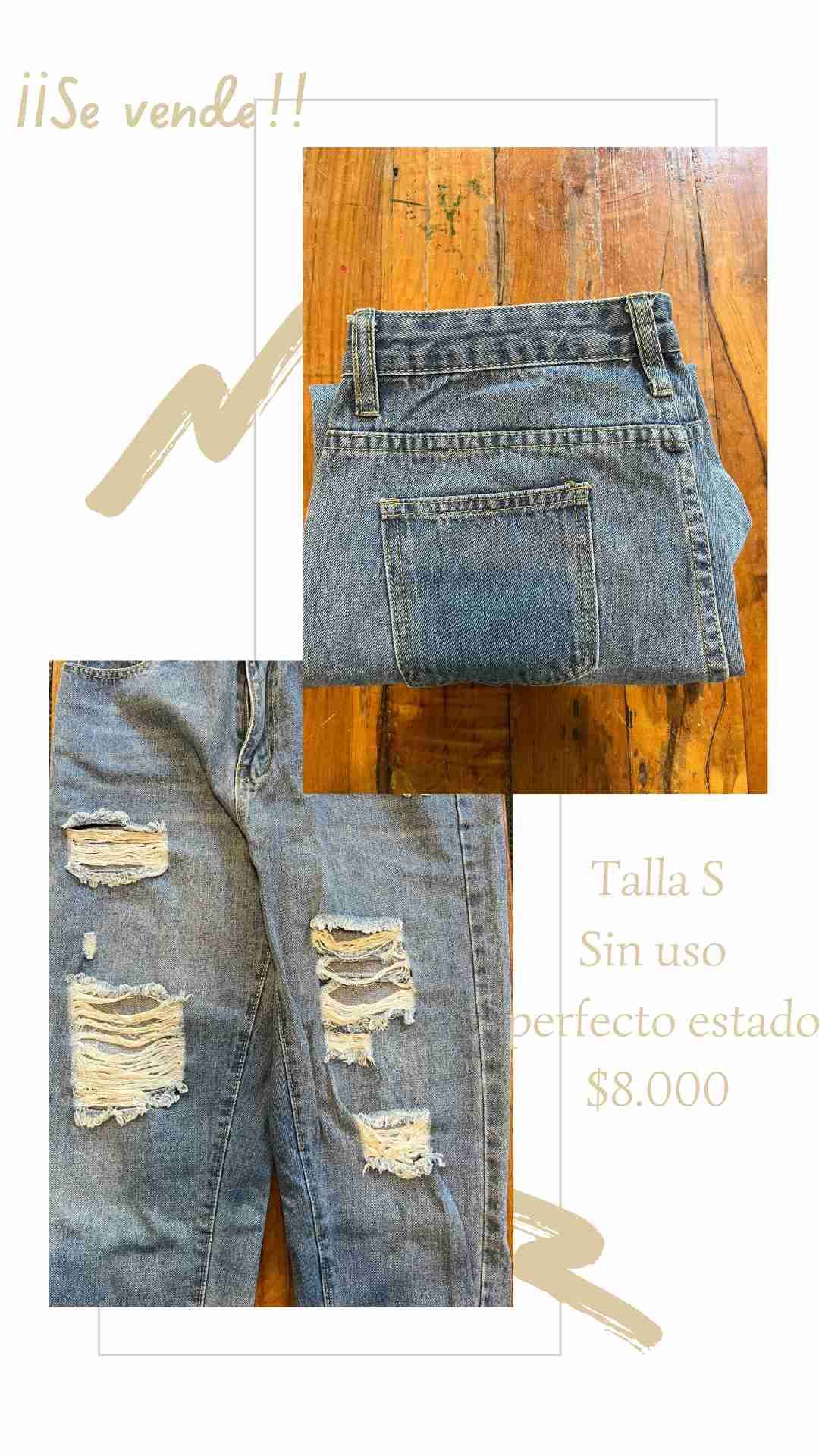 Jeans rasgados talla S