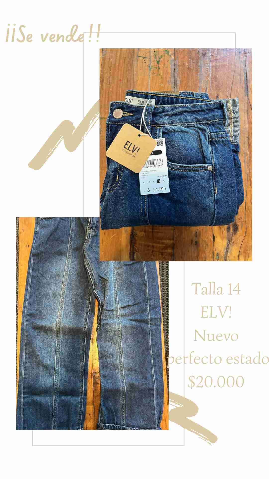 Jeans ELV azul oscuro nuevos