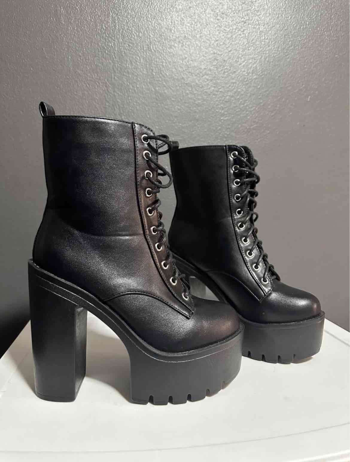 Botines negros de plataforma - miniatura 2