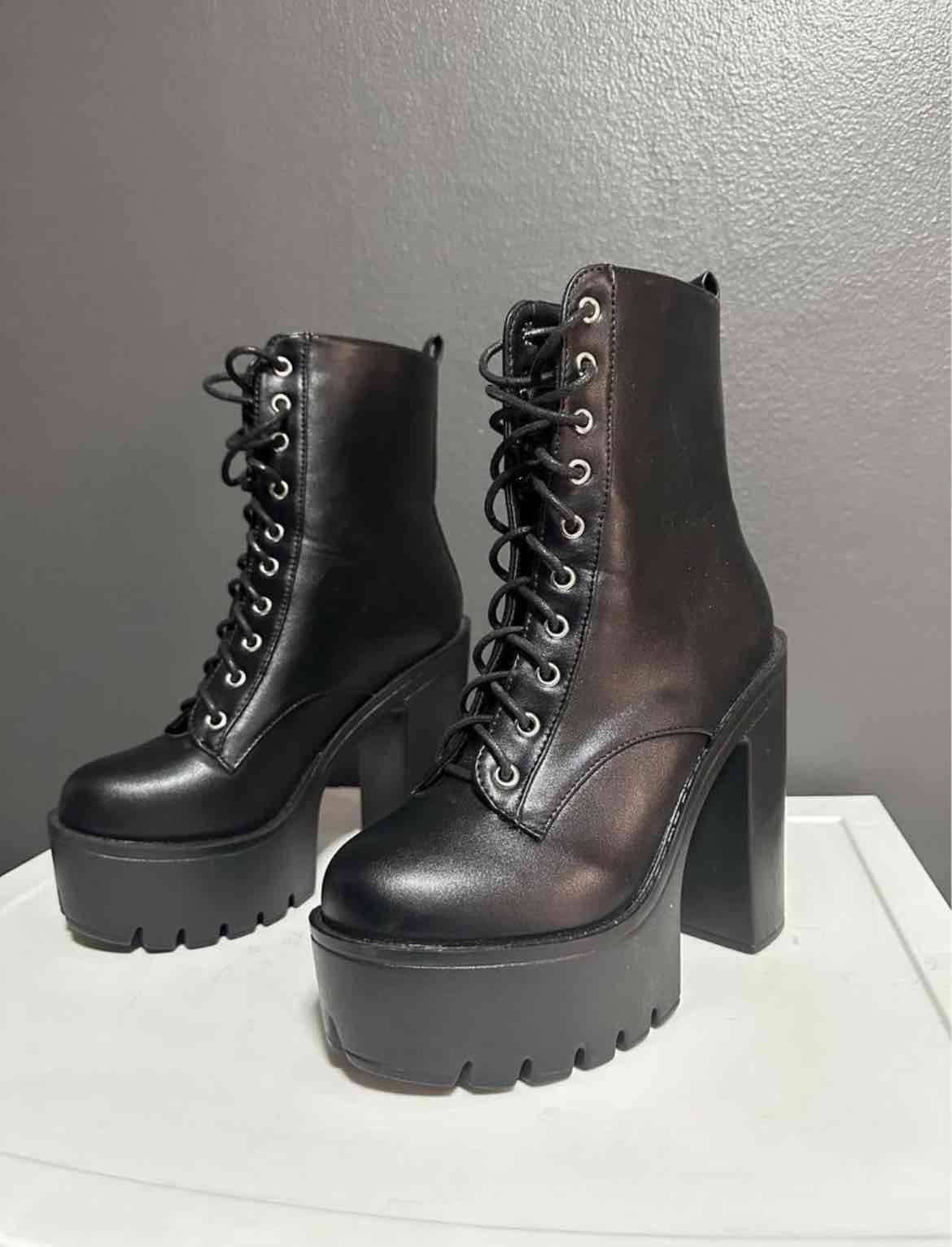 Botines negros de plataforma - miniatura 3