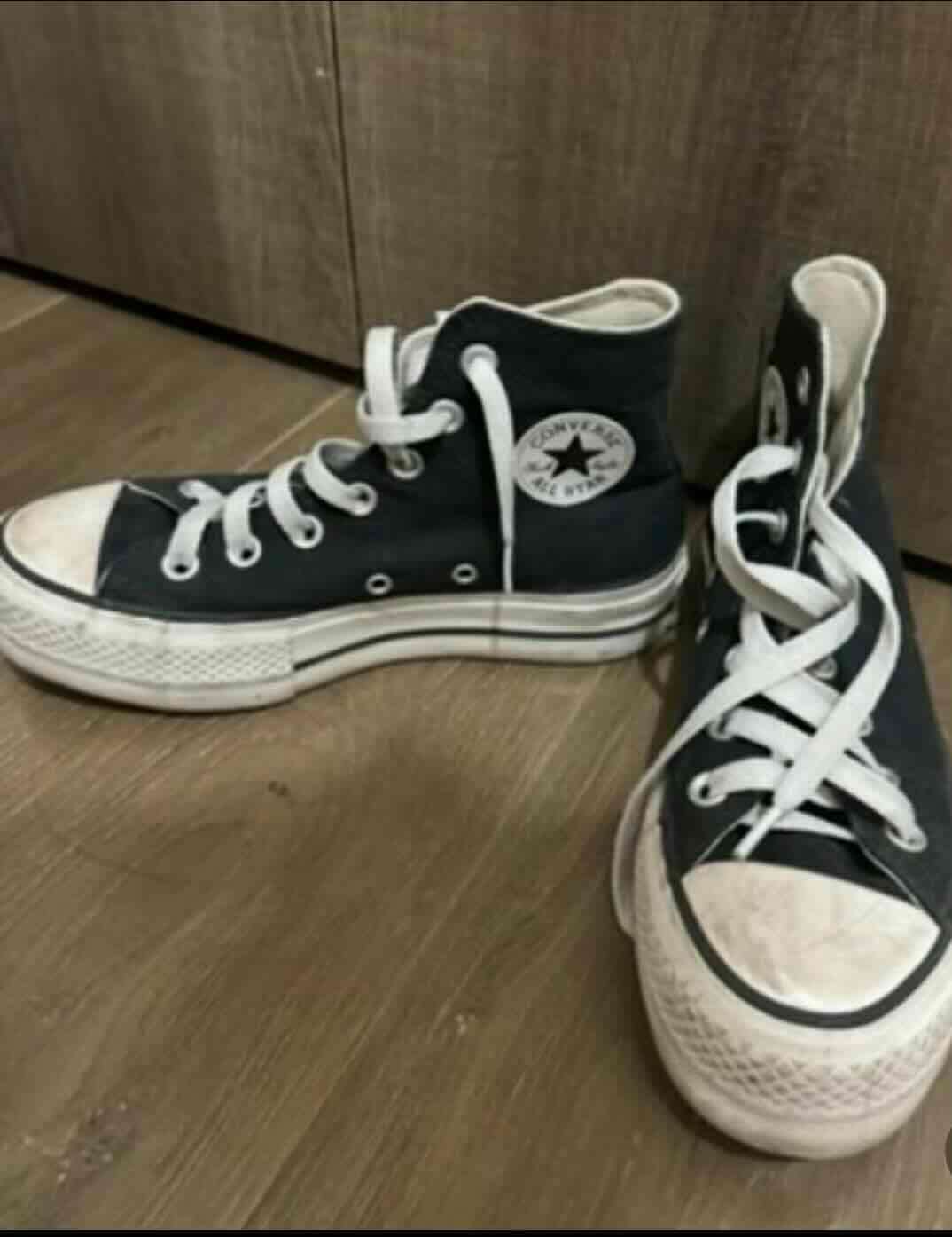 Zapatillas negras converse altas talla 35