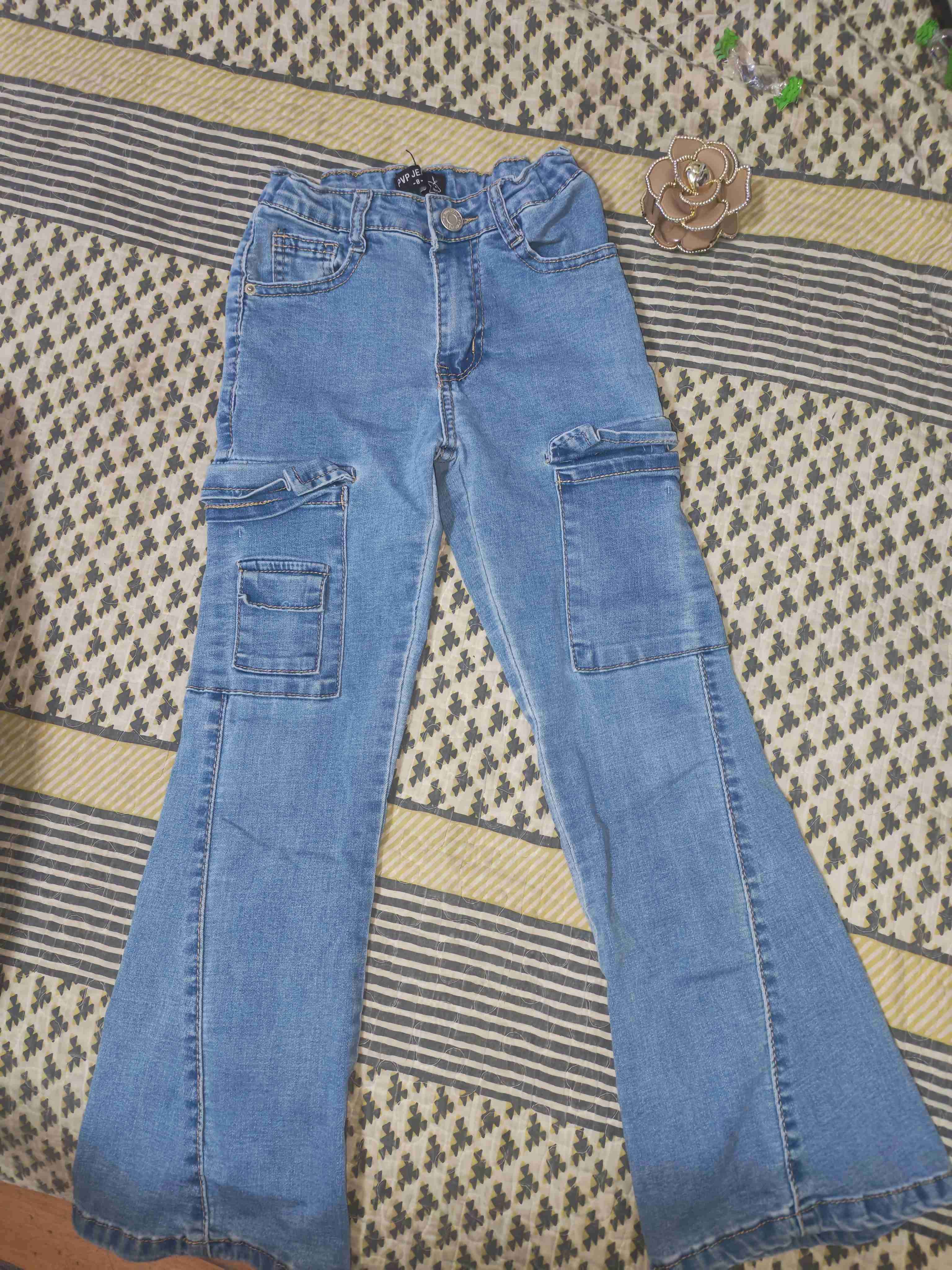 Jeans cargo de niño azul