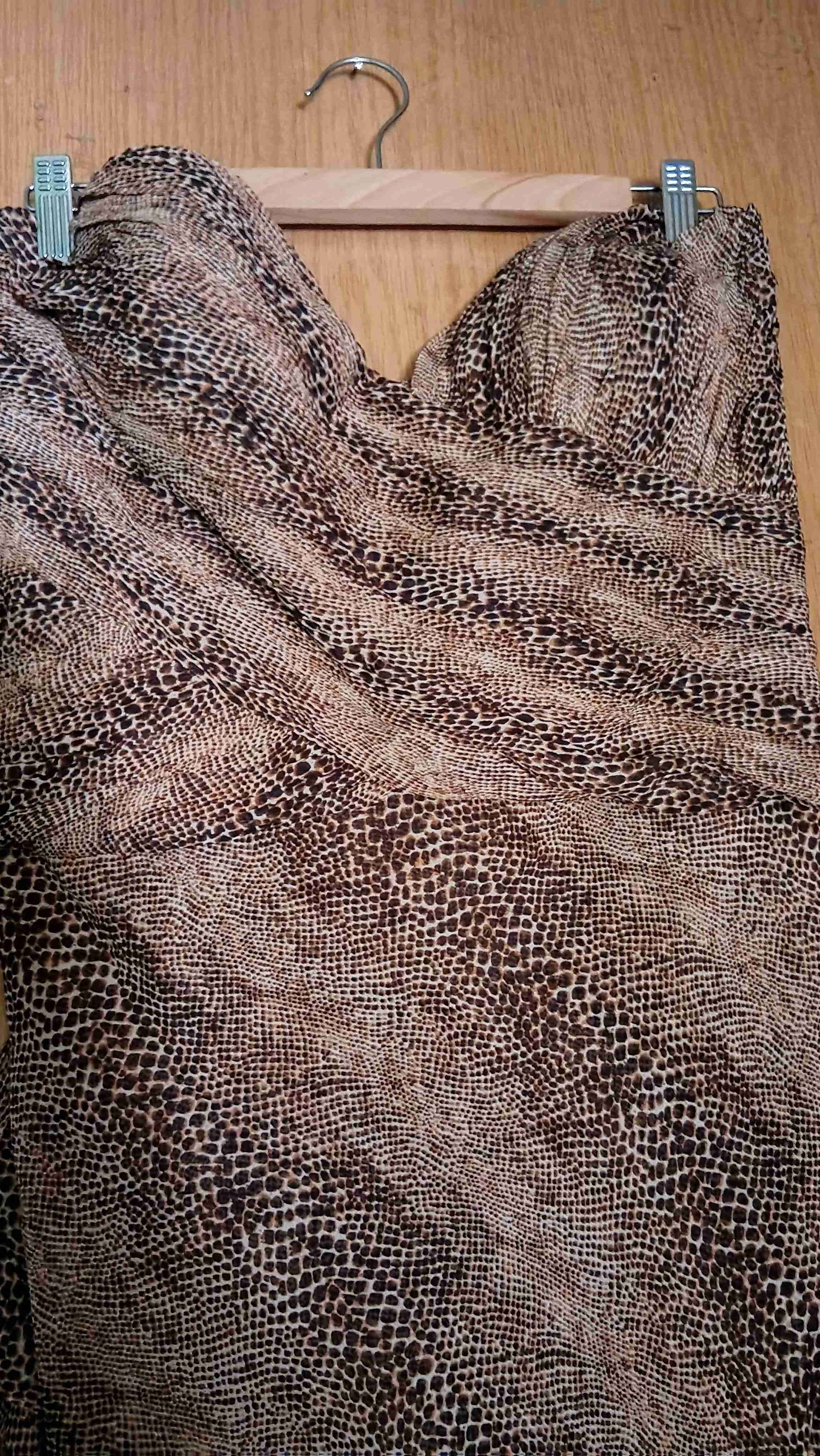 Vestido estampado animal print, Strapless talla 40 - miniatura 2