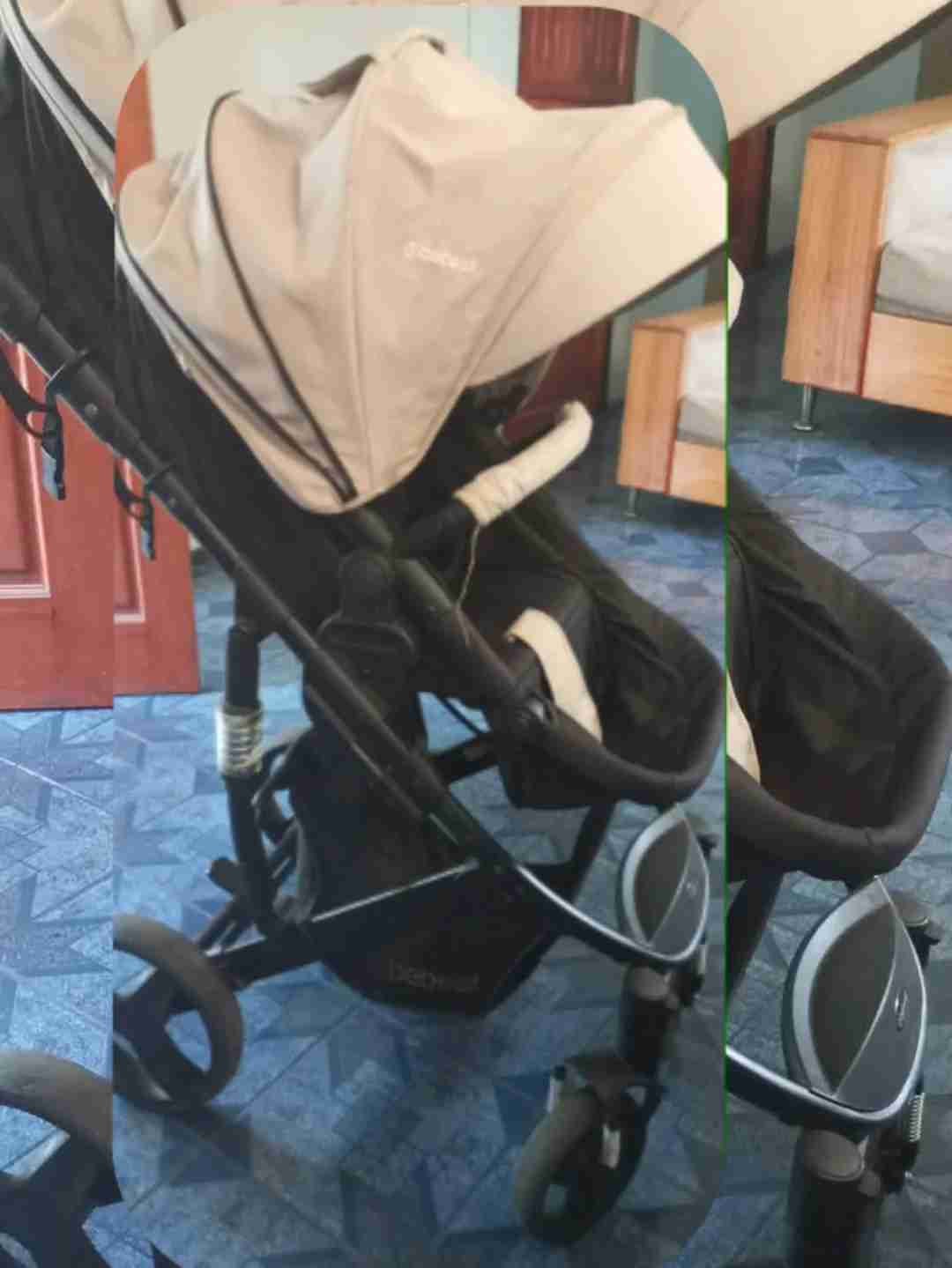 Coche de bebé beige Bebesit y huevito