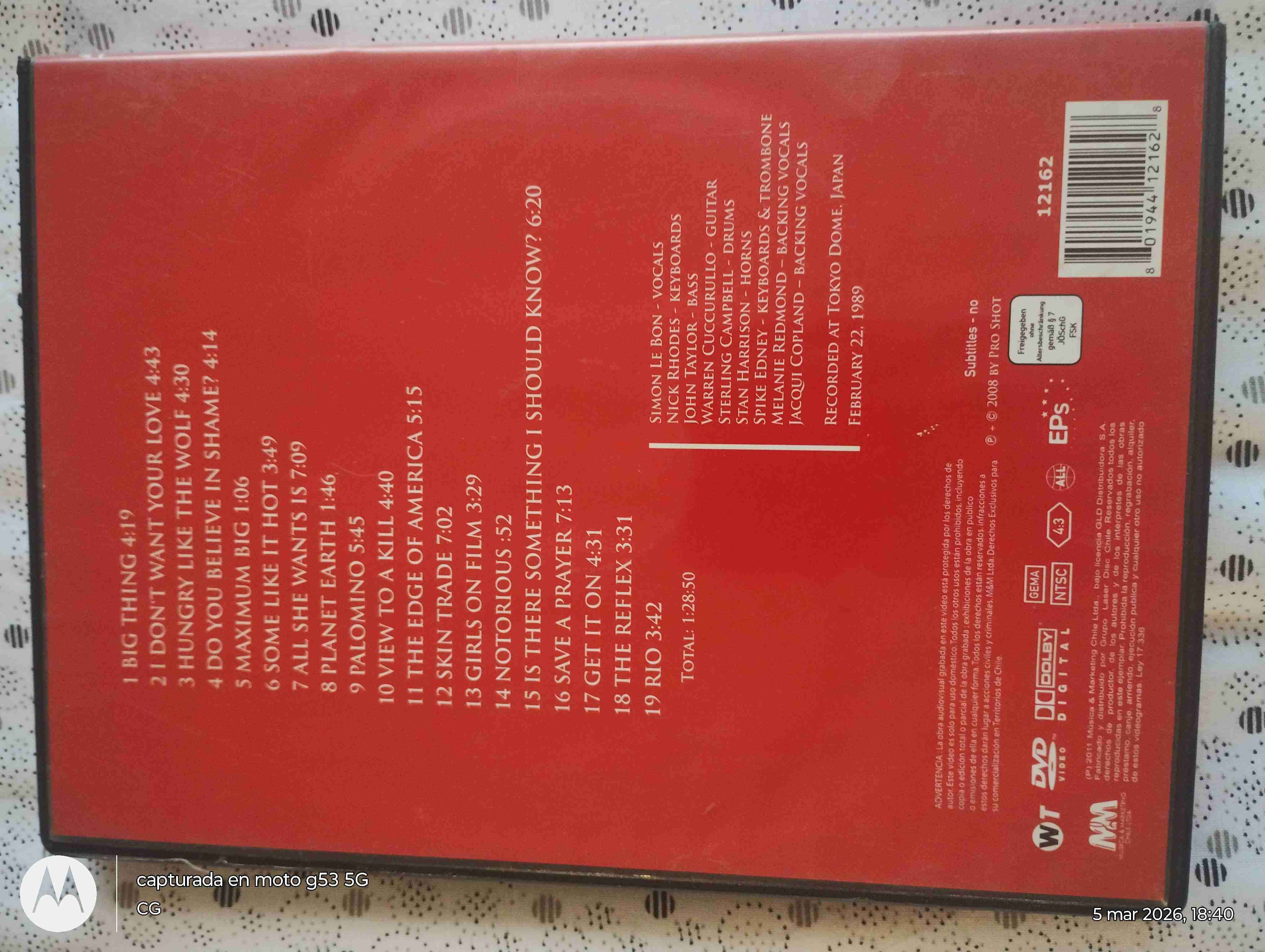 DVD Duran Duran en Japón - miniatura 2