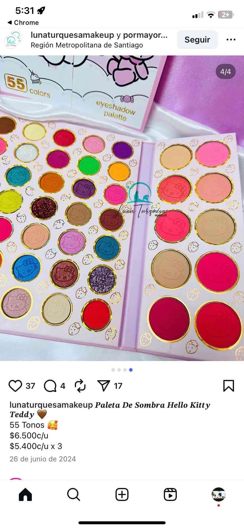 Paleta de sombra 55 colores - miniatura 3