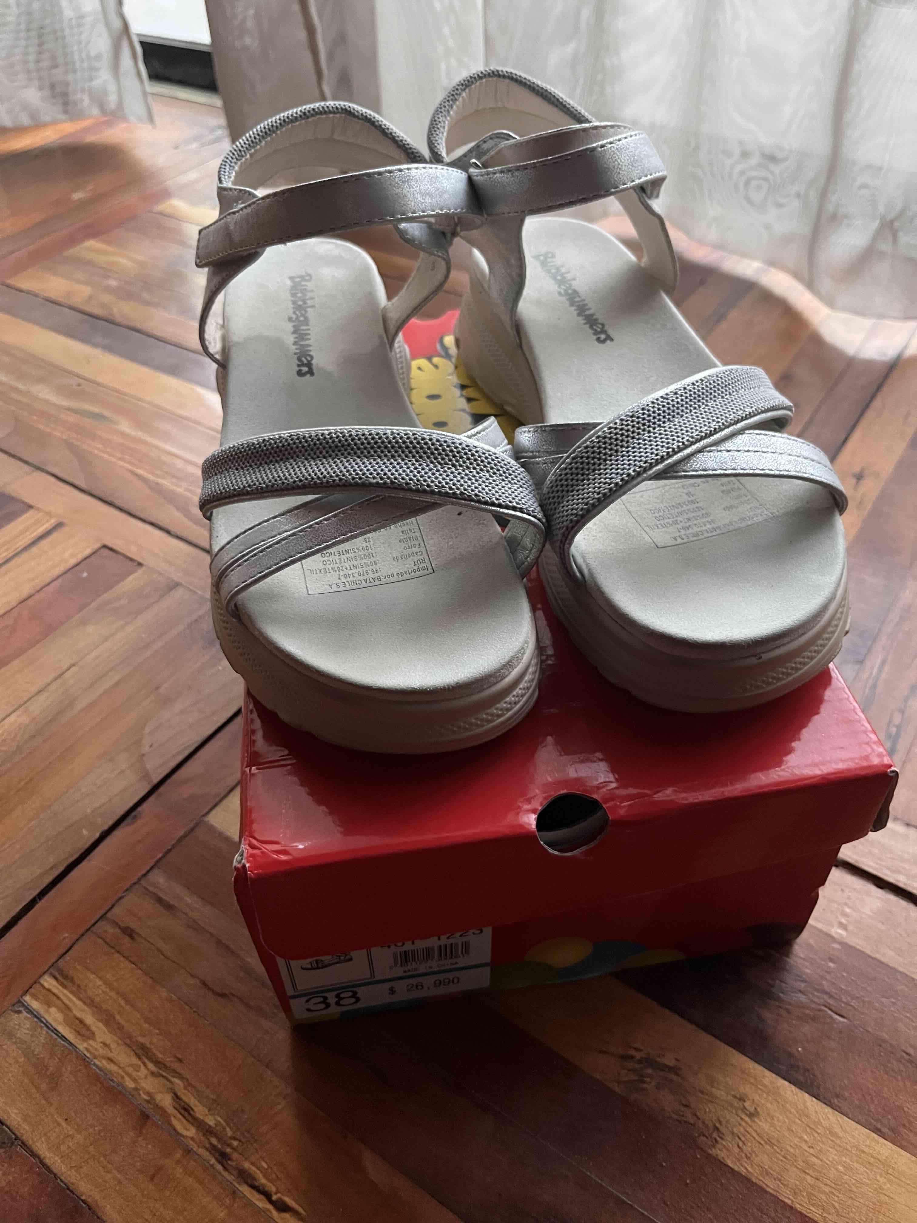 Sandalias plateadas talla 38 - miniatura 2