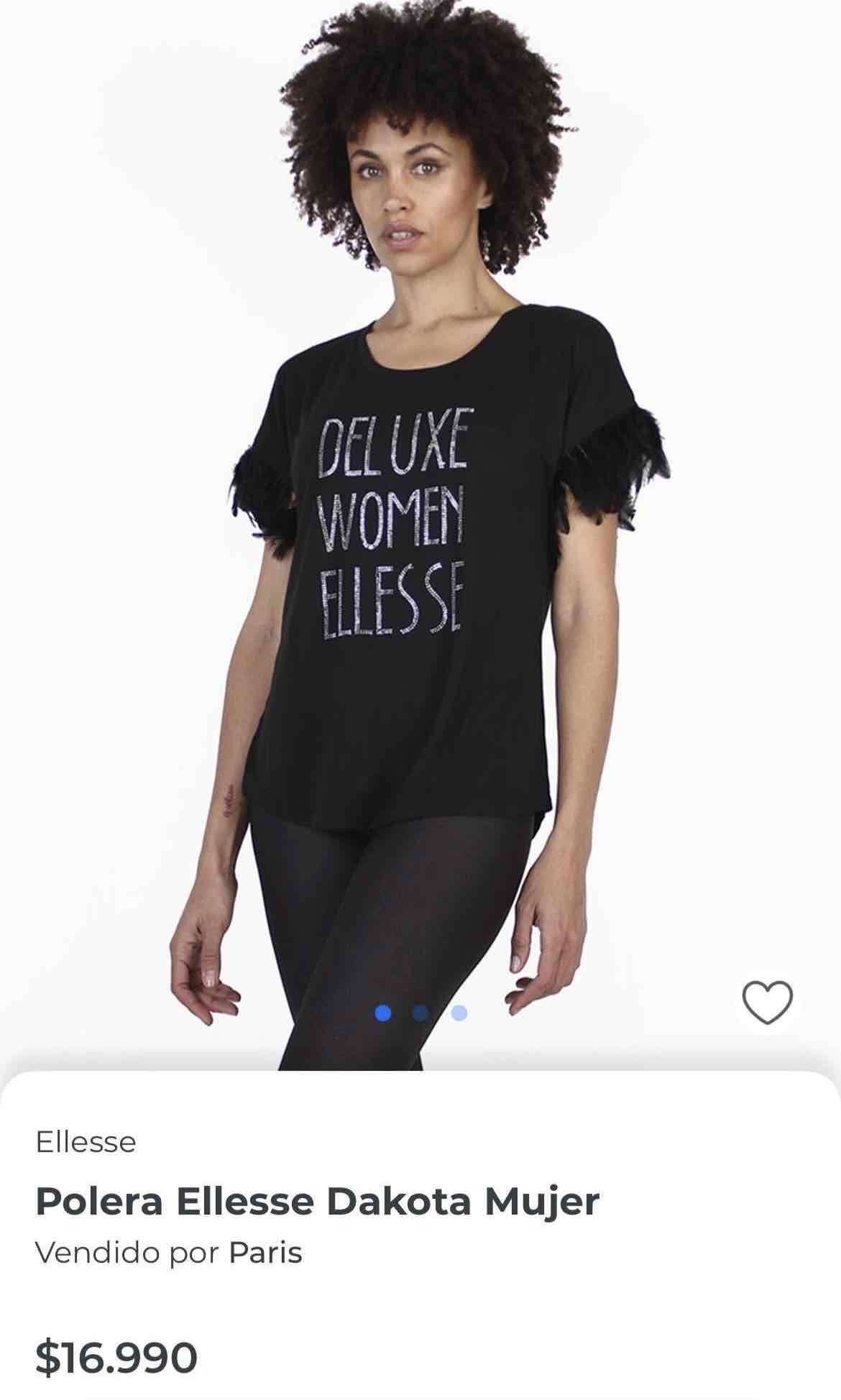 Polera negra Ellesse Deluxe Women - miniatura 2