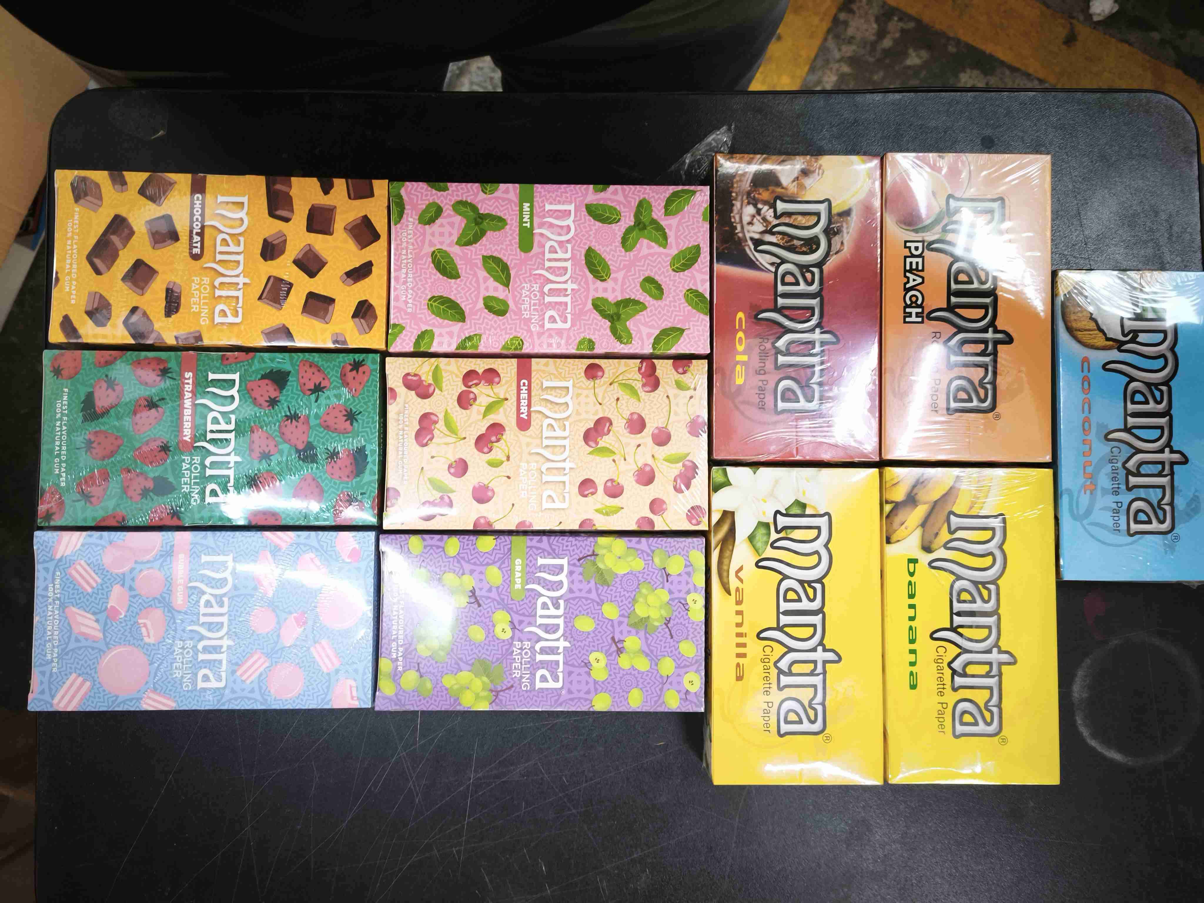 Box 25un. Papel de fumar Mantra sabores variados