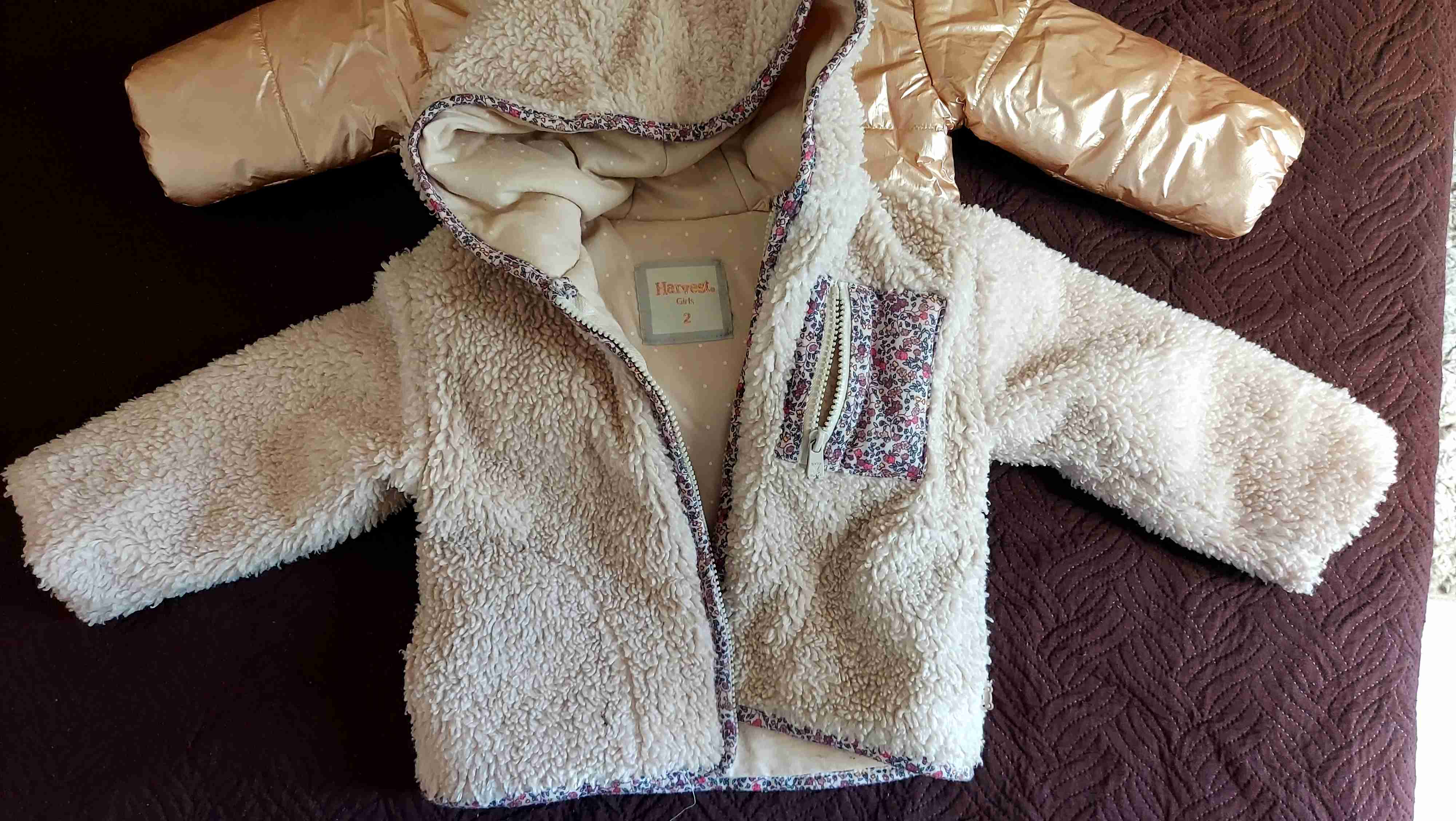 Chaqueta acolchado rosado niña - miniatura 6