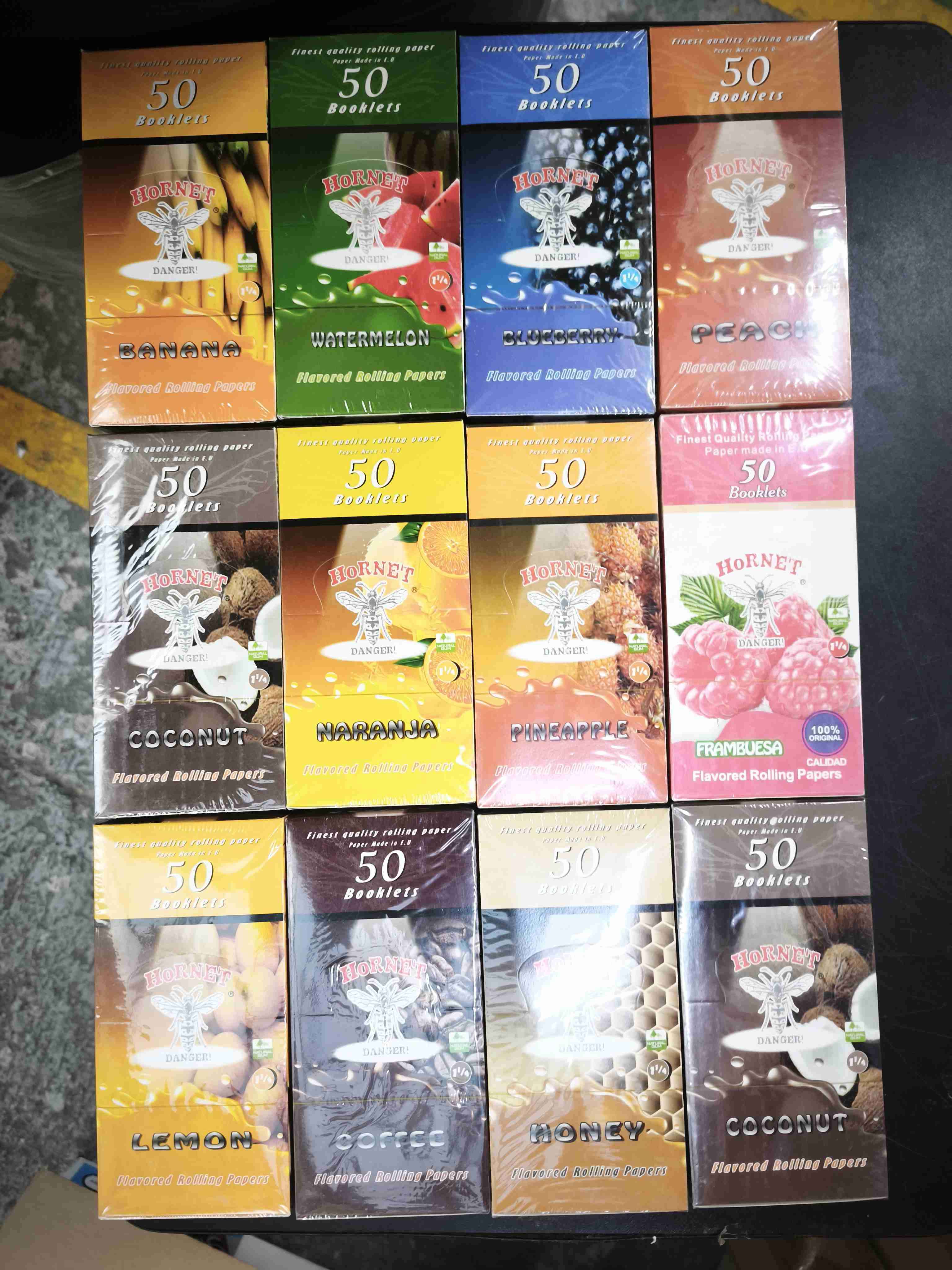 Papel de 50un. saborizado para cigarrillos