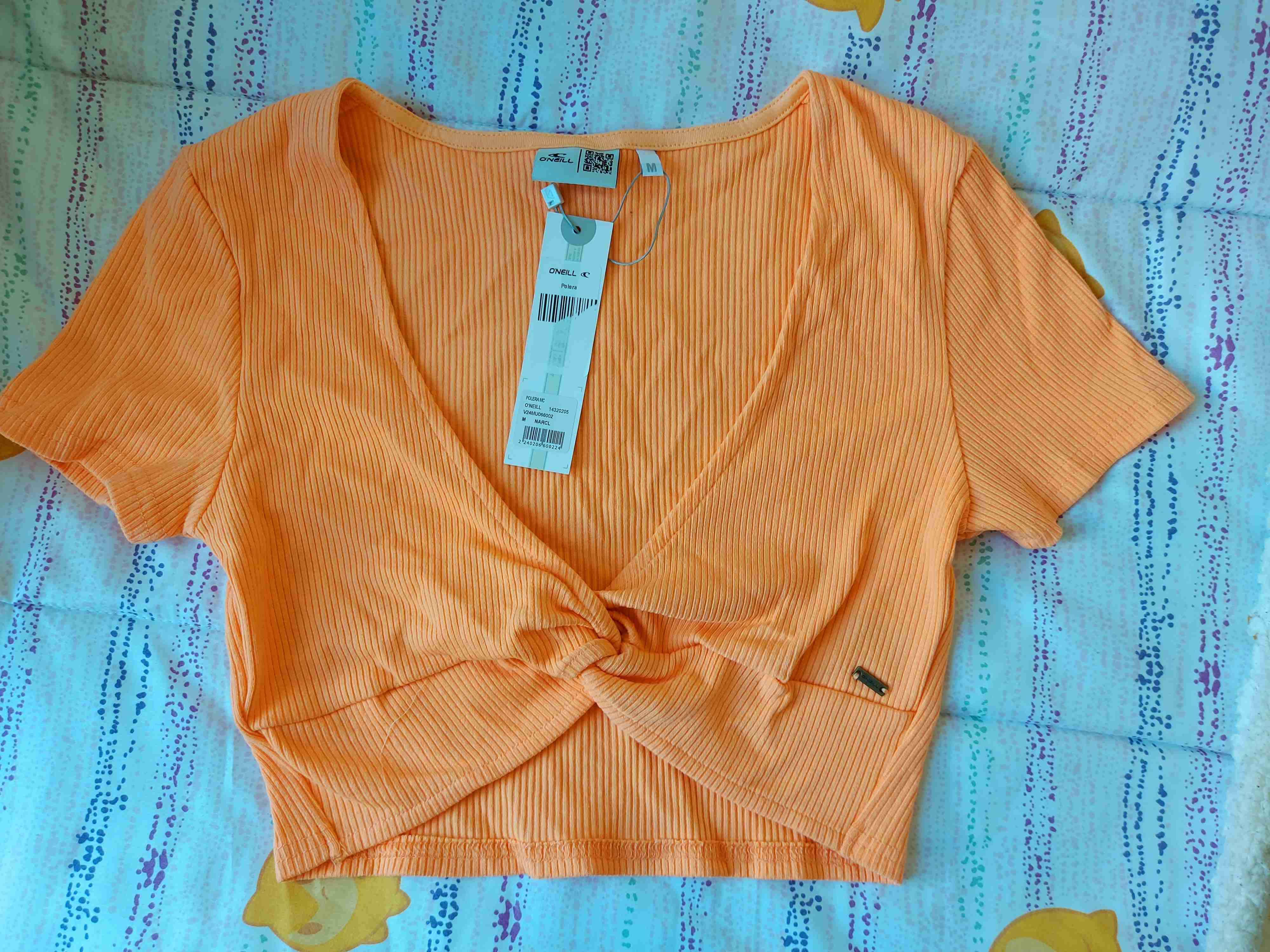 Blusa naranja con nudo M