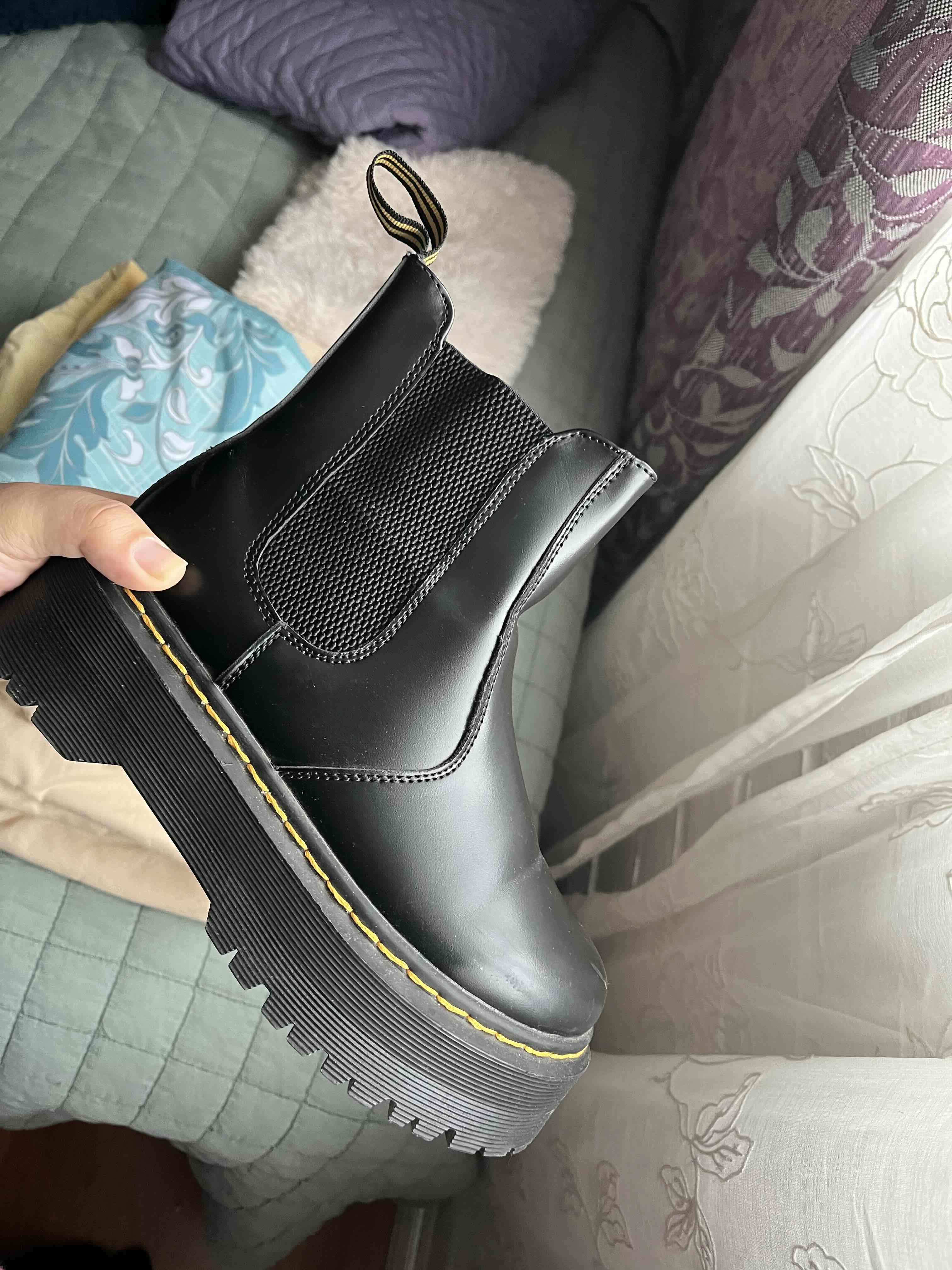 Botín negro chelsea con plataforma - miniatura 2